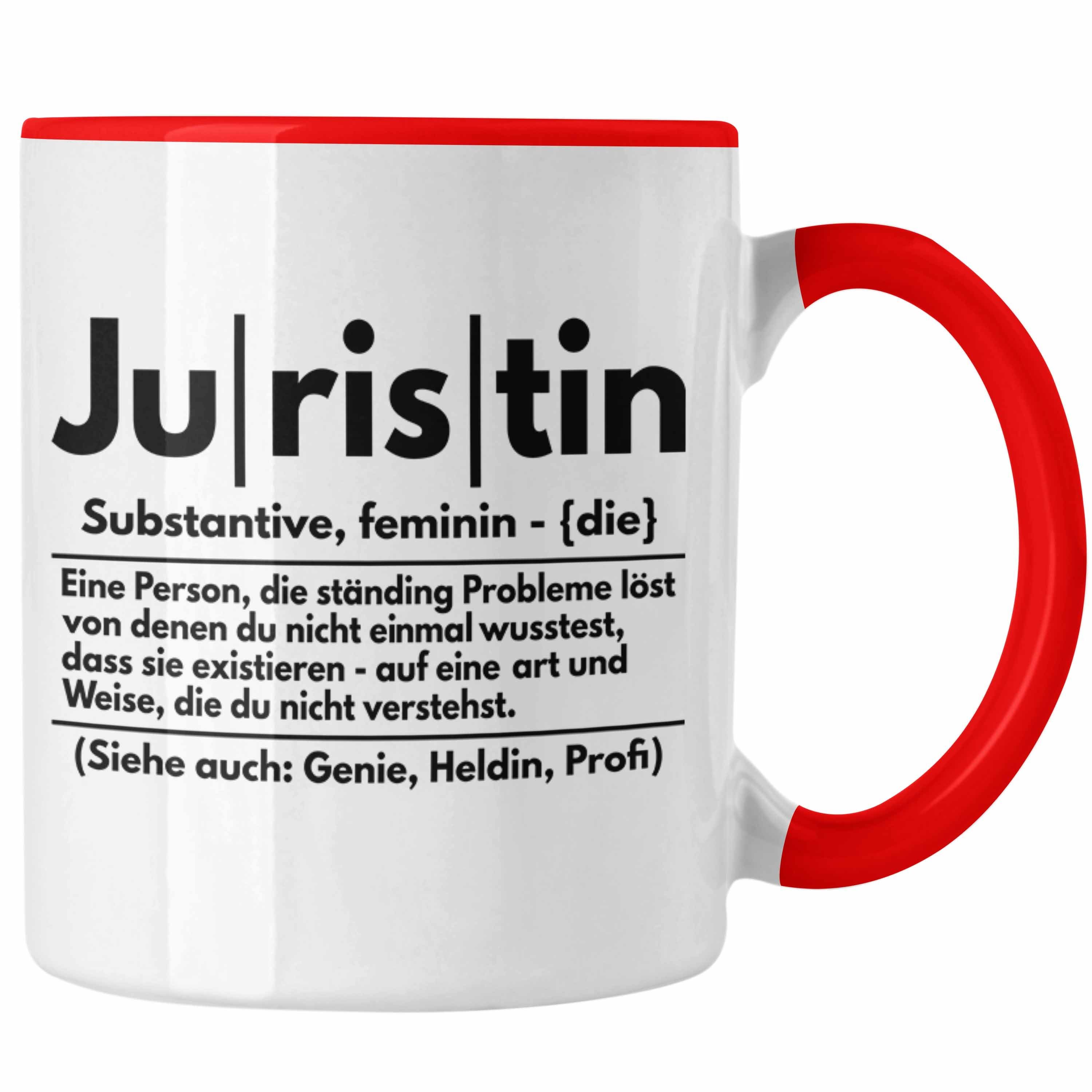 Tasse Trendation - Juristin Tasse Geschenk Anwalt Jura Studentin Examen Gesc