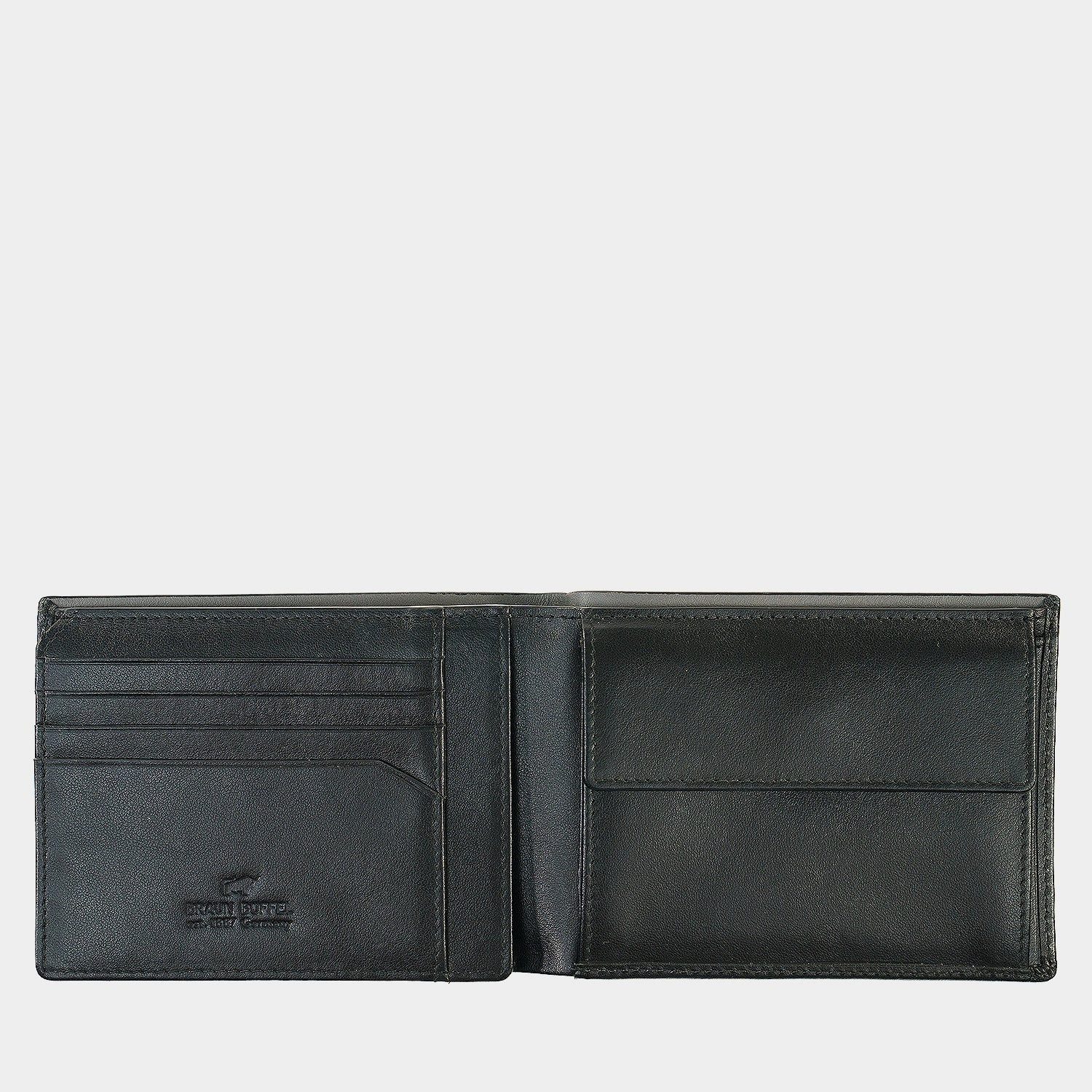 Braun Büffel Geldbörse ELIAS RFID Geldbörse 8CS schwarz