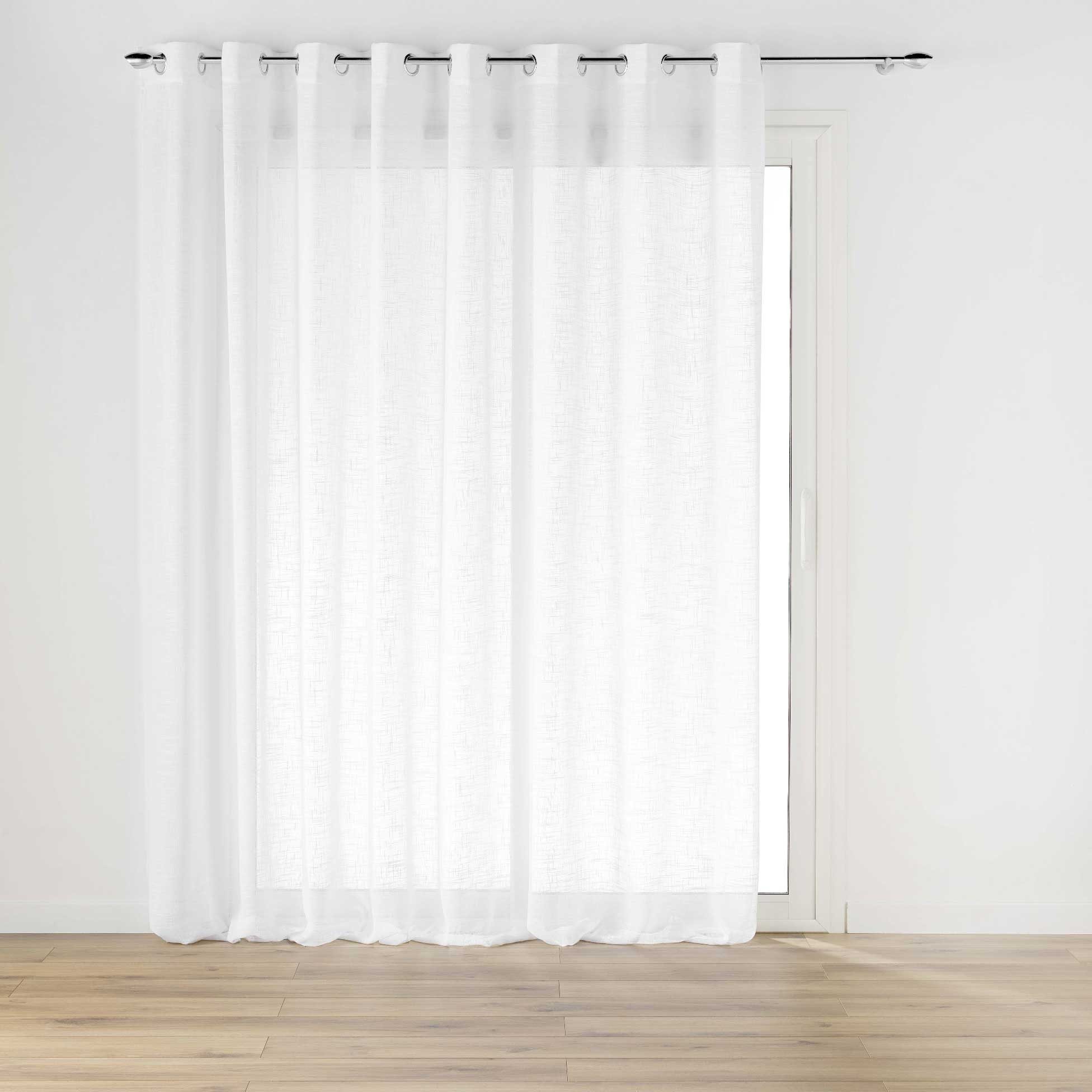 Gardine Breite Gardine mit Ösen, Leinenoptik, HALTONA, 300 x 240 cm