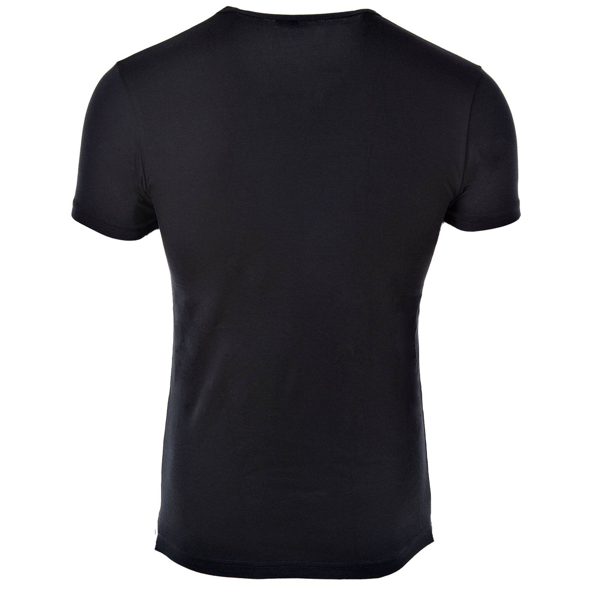 Schwarz Armani Herren V-Neck, T-Shirt V-Ausschnitt 2er Pack Emporio T-Shirt -