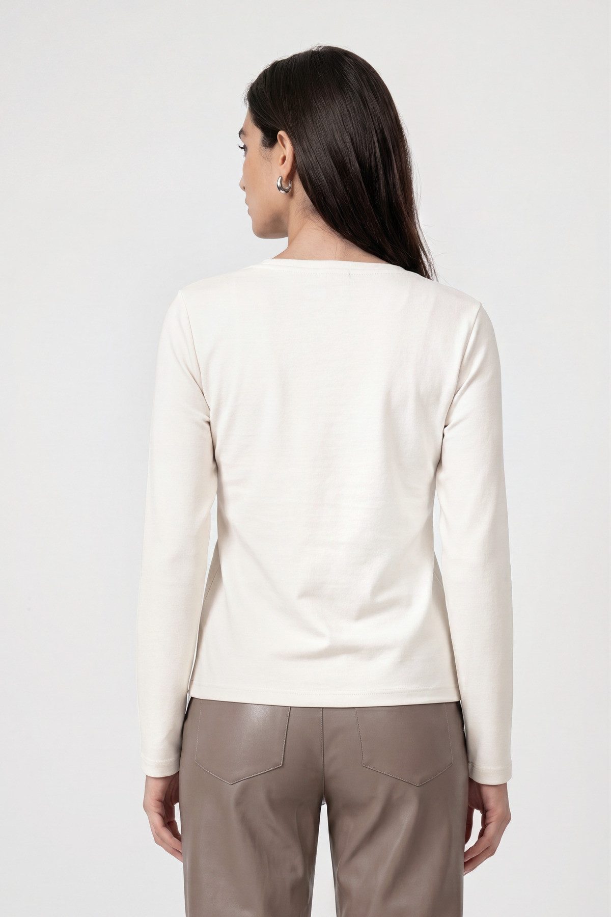 Monari Sweatshirt Sweatshirt Schmuck Schrift Regular fit mit Rundhalsausschnitt