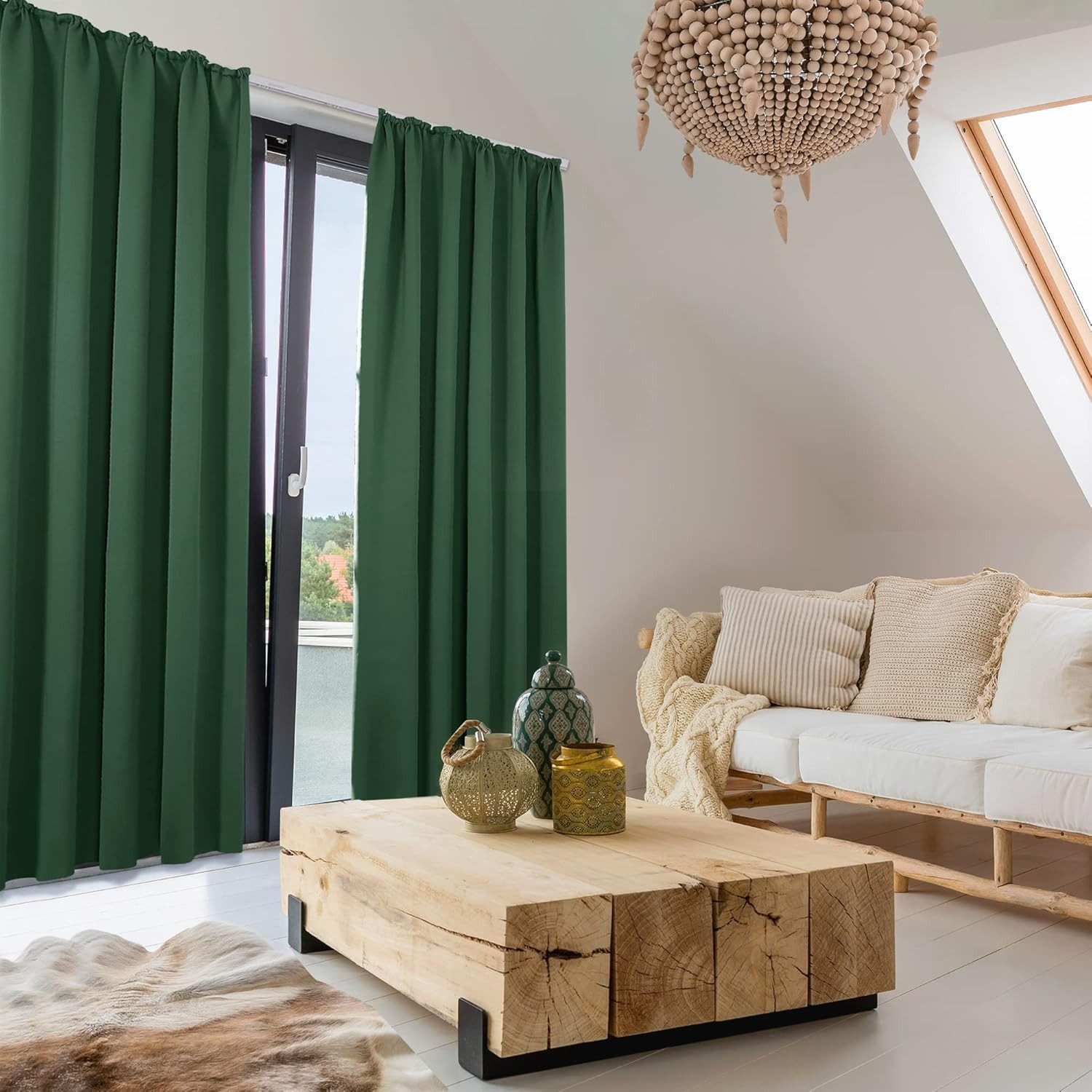 Deconovo Verdunkelungsvorhang Gardinen mit Kräuselband Vorhänge Wohnzimmer günstig online kaufen