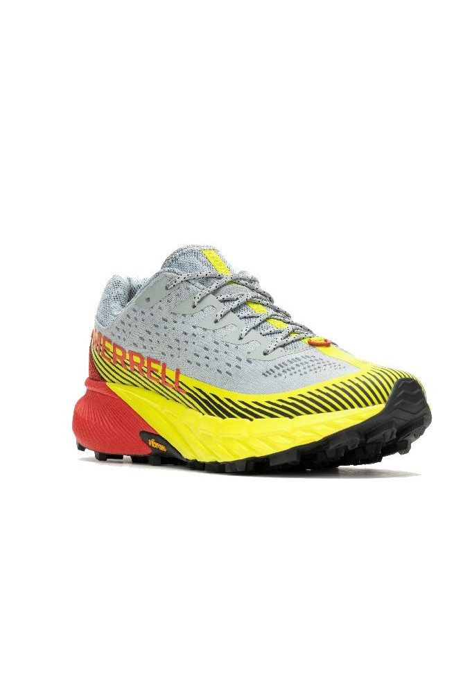 Agility Peak 5 (angenehmer Tragekomfort, Rock Plate) grau/gelb/rot Laufschuh