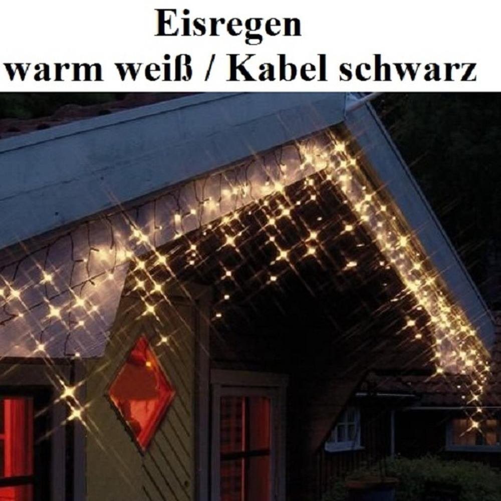 STAR LED-Lichterkette 498-56 LED Eisregen Lichterkette 144er warmweiß