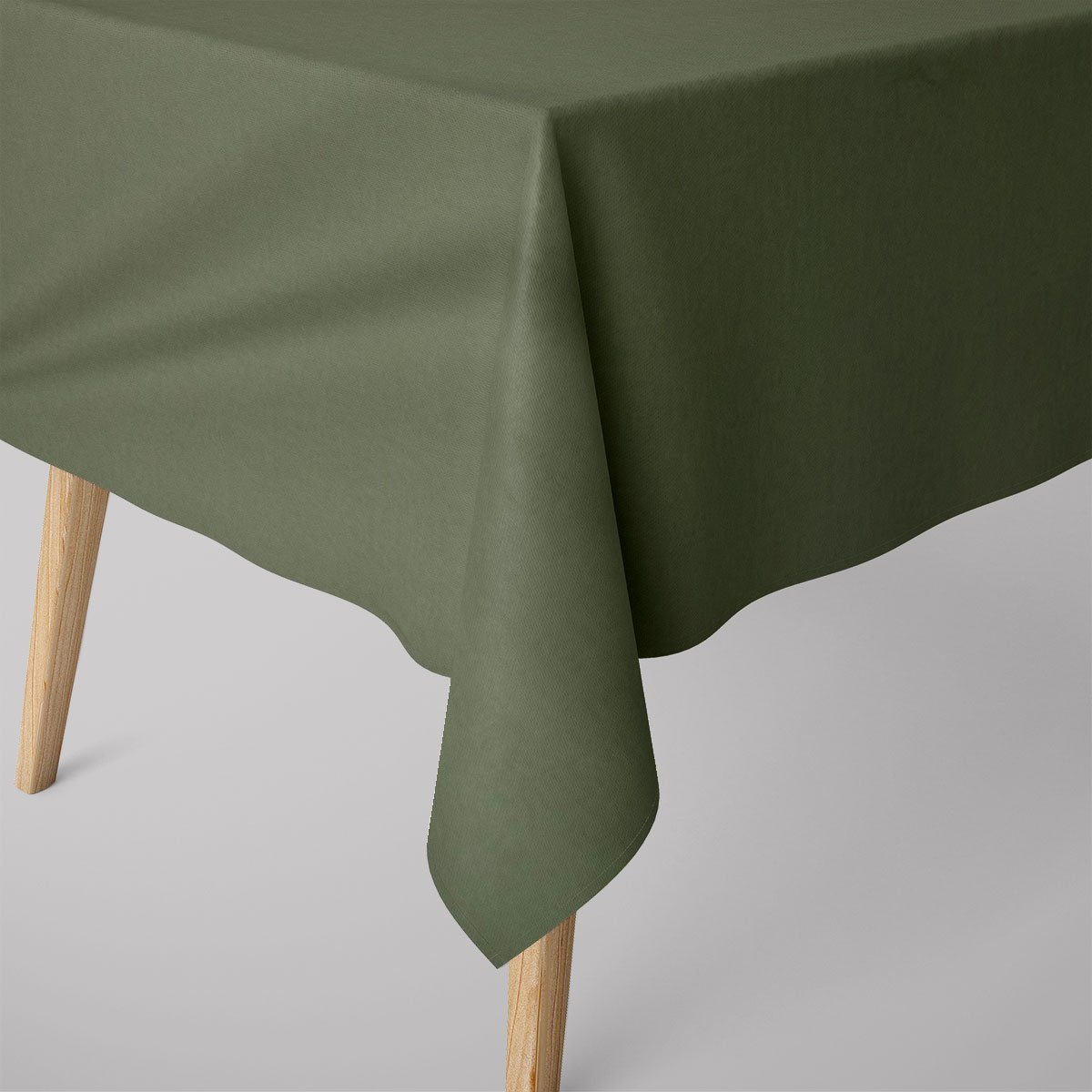Tischdecke aus in handmade von LEBEN. div. uni SCHÖNER Canvas olivgrün Größen Tischdecke LEBEN., SCHÖNER