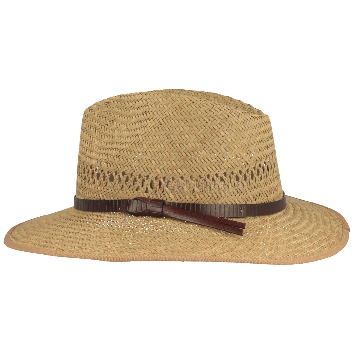 Damen Hüte Breiter Strohhut modisch, aus 100% Naturstroh