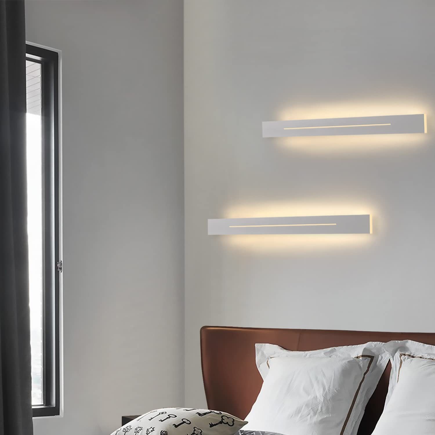 Nettlife LED Wandleuchte LED Wandleuchte 60cm Weiß warmweiß schlanke, LED f günstig online kaufen