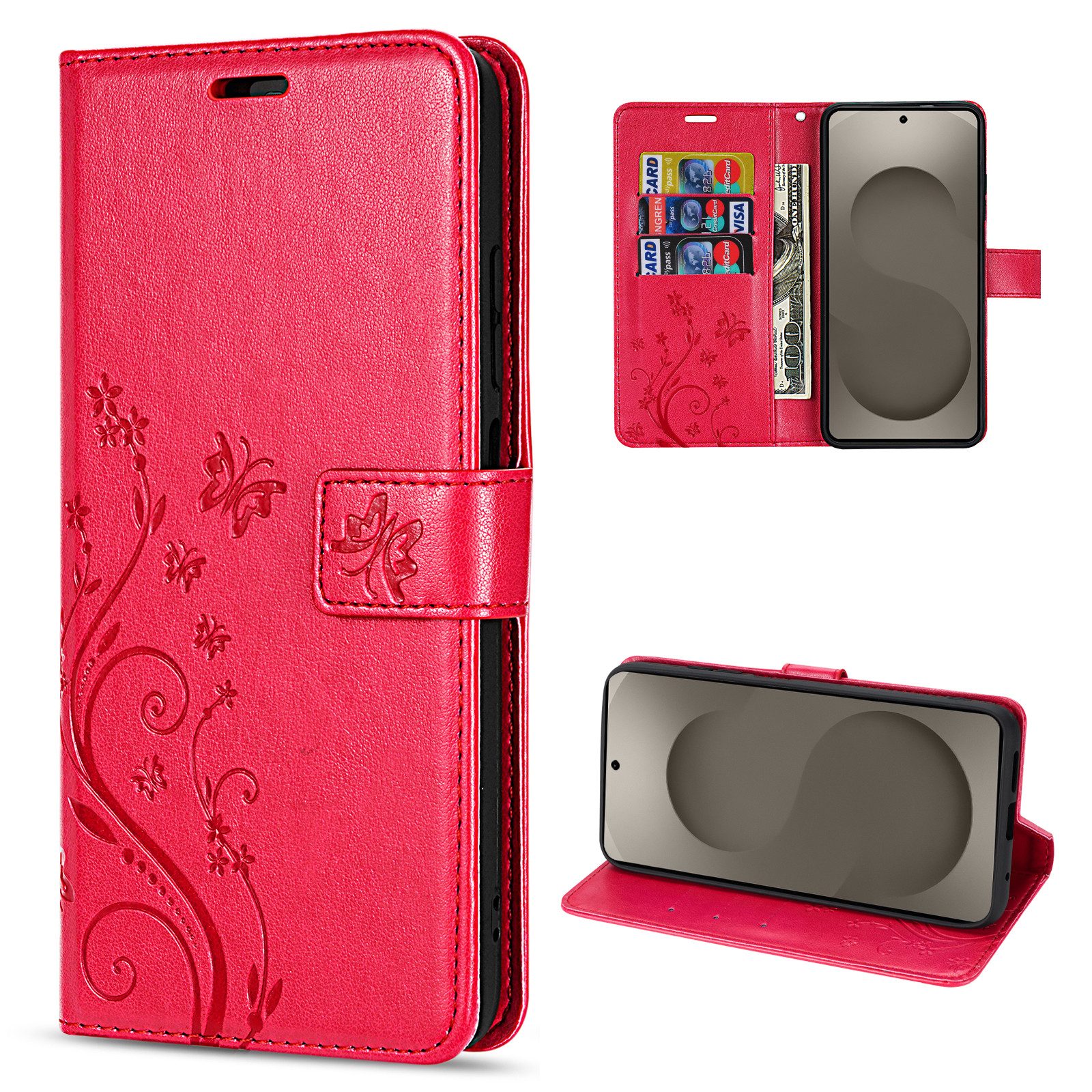 betterfon Handyhülle für Samsung Galaxy S26 Hülle Wallet Case Kartenfächern, Hergestellt aus PU-Leder & weichem TPU