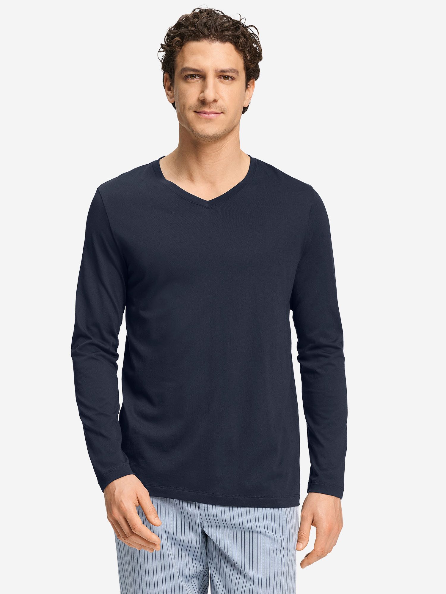 Hanro V-Shirt Night & Day V‑Ausschnitt Shirt, V‑Neck Shirt, Shirt mit V-Ausschnitt