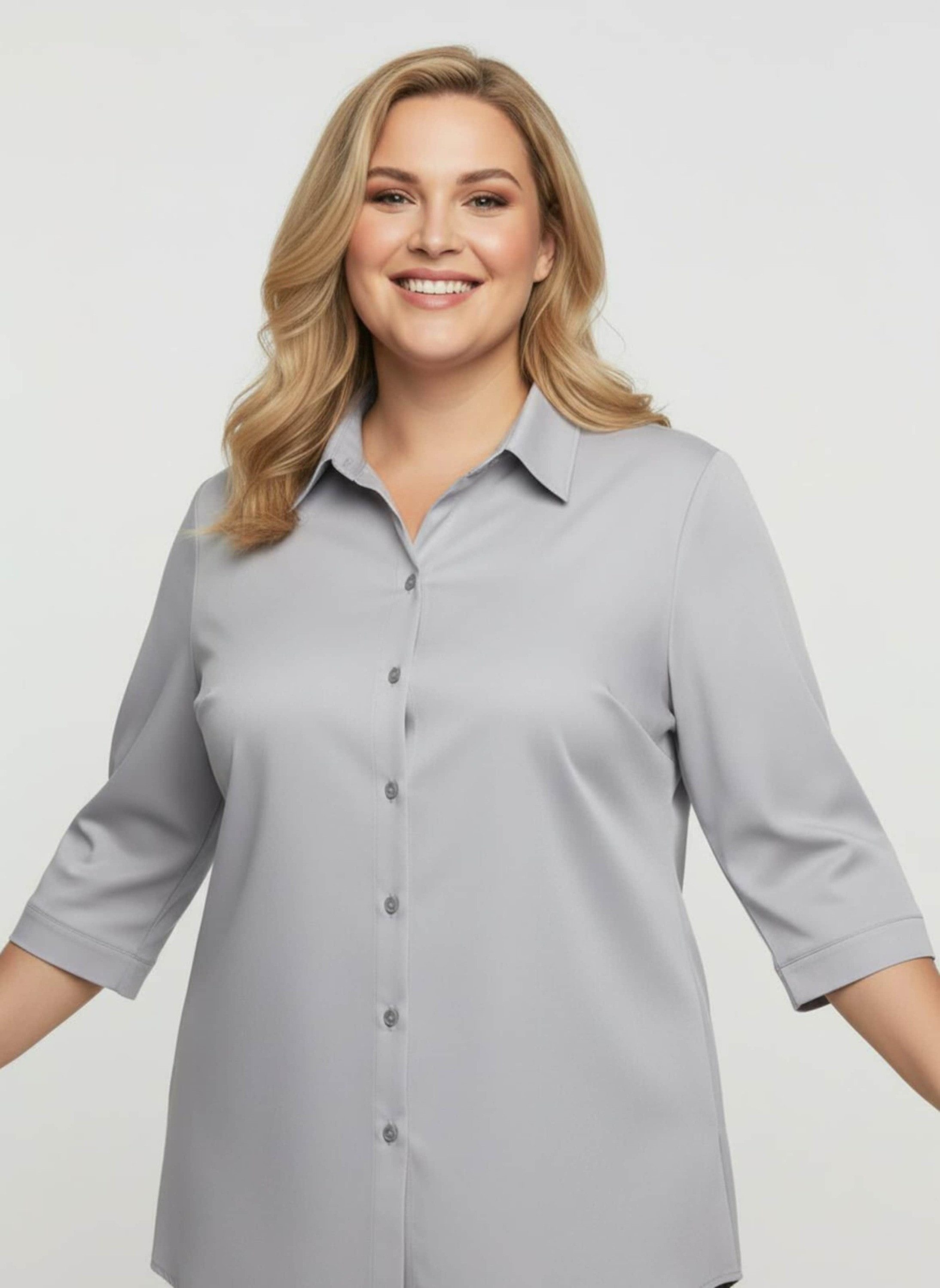 Sieh an! Klassische Bluse Bluse 3/4-Arm