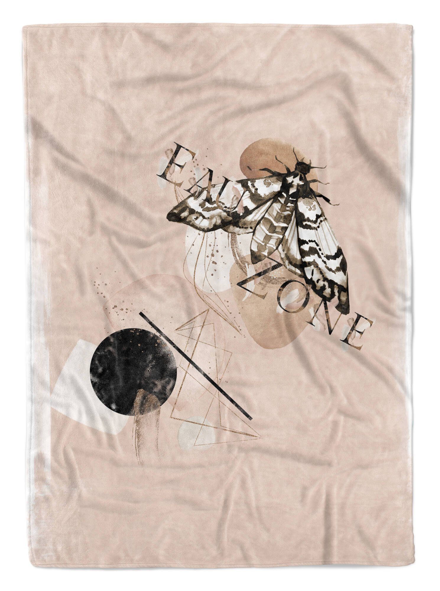 Insekten Kuscheldecke Baumwolle-Polyester-Mix Saunatuch Sinus Strandhandtuch Handtuch Handtuch Kunstvoll Motiv, Art (1-St), Handtücher