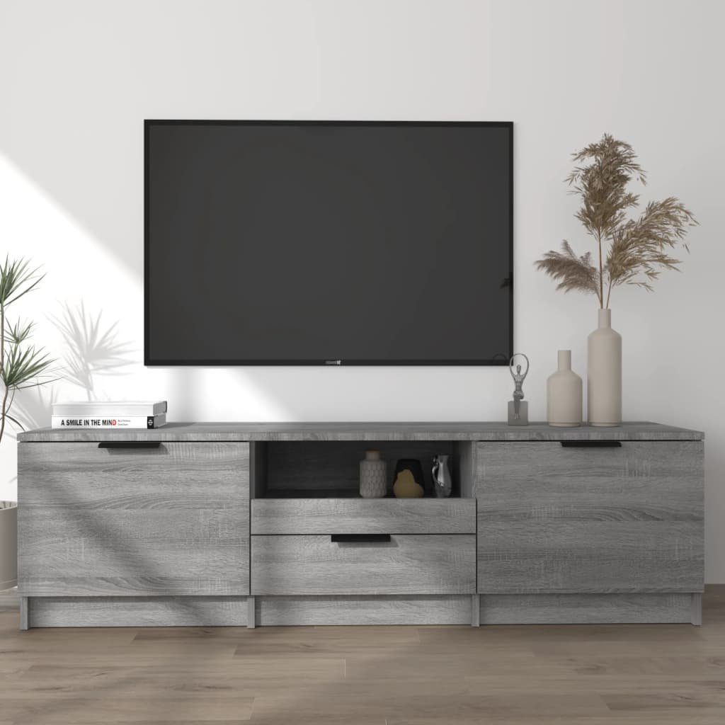 furnicato TV-Schrank Grau Sonoma 140x35x40 cm günstig online kaufen
