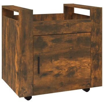 vidaXL Schreibtisch Rollcontainer Bürowagen Räuchereiche 60x45x60 cm Holzwerkstoff