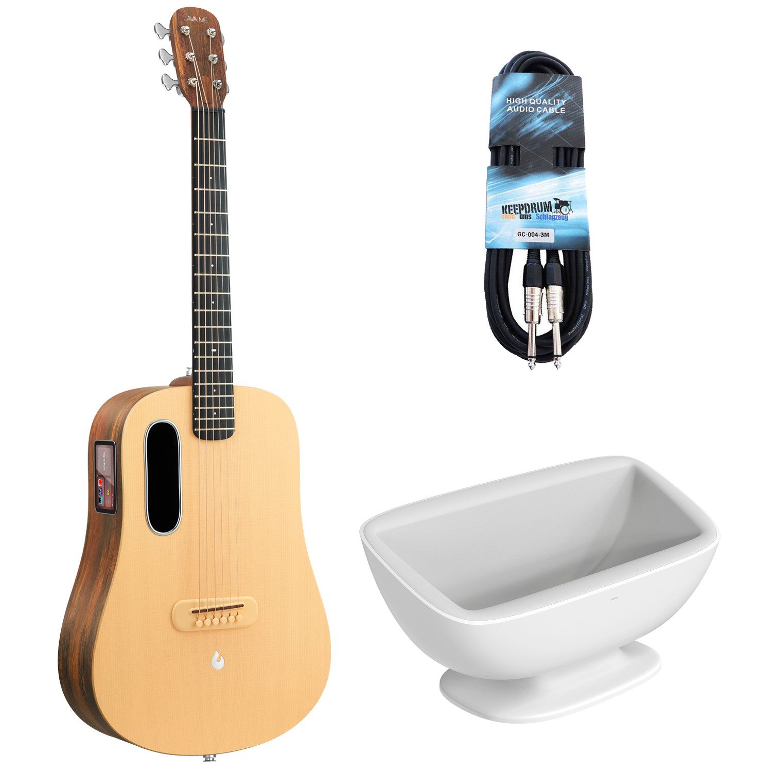 Westerngitarre Lava Music Gitarre ME4 Spruce 36 mit Ladestation und Kabel
