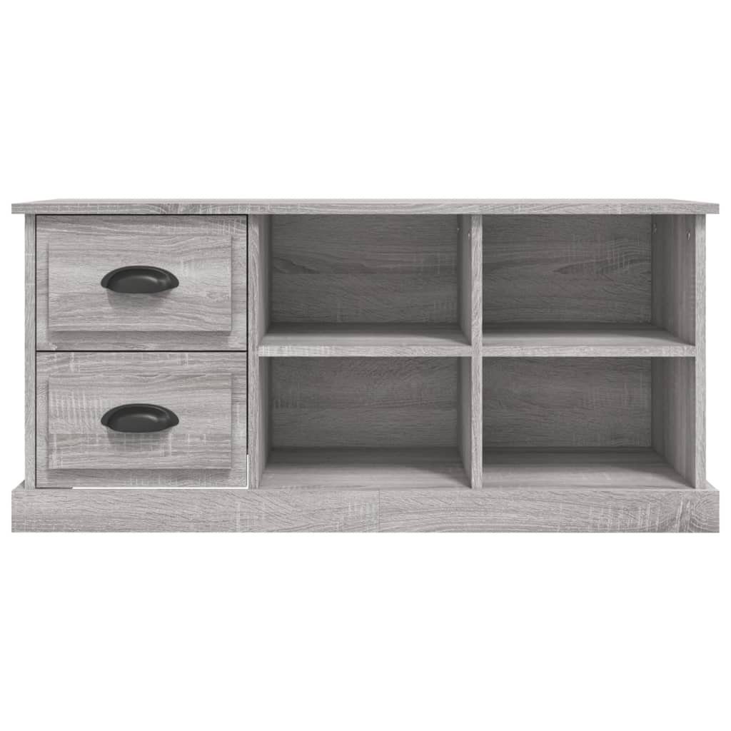 Grau 102x35,5x47,5 furnicato TV-Schrank cm Sonoma Holzwerkstoff