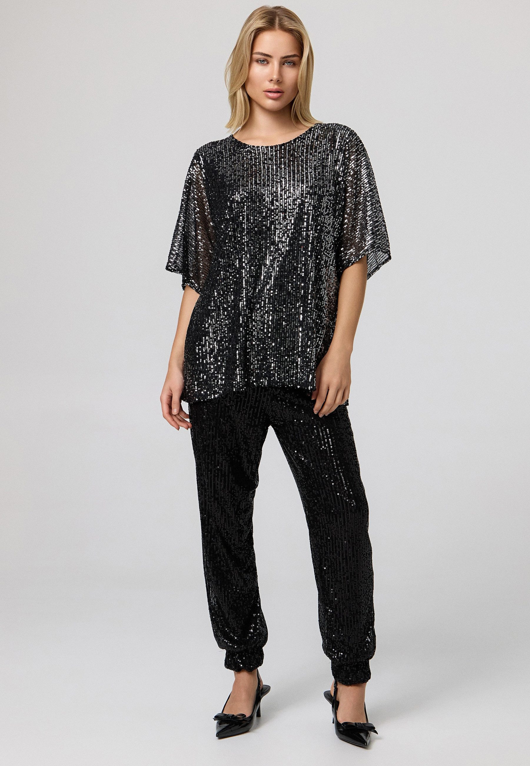 Worldclassca Paillettenshirt Worldclassca Paillettenshirt Oversize Bluse günstig online kaufen