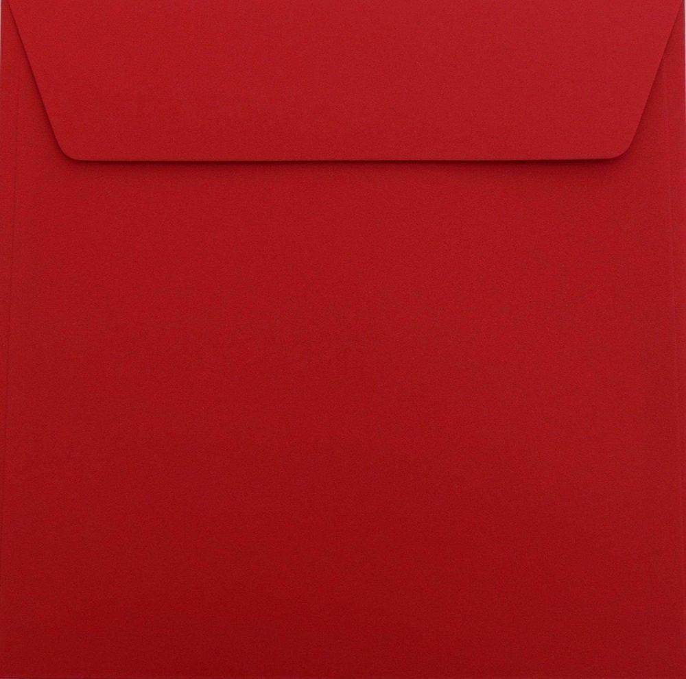 Briefumschläge24Plus Briefumschlag 50 St. 17 x 17 cm Briefumschläge Quadratisch Rosen Rot, 170 x 170 mm Briefumschläge Recyceltes Material
