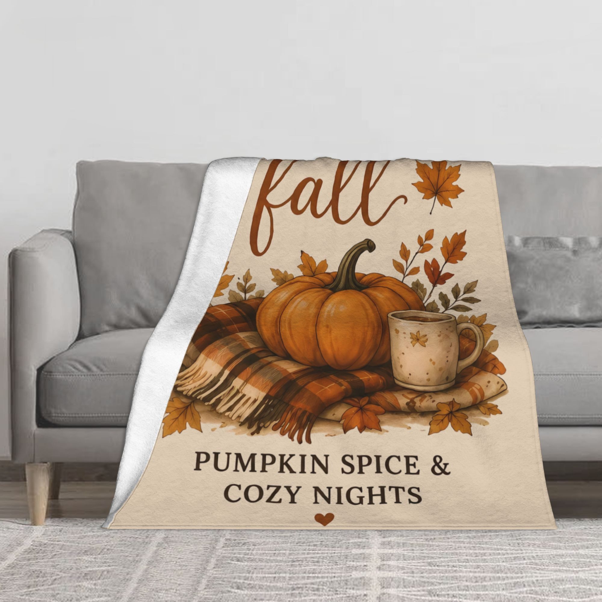 Wolldecke Flanell Kuscheldecke Halloween Kürbis – weich & flauschig, LAPAPRO, Halloween superweich mit Motiv