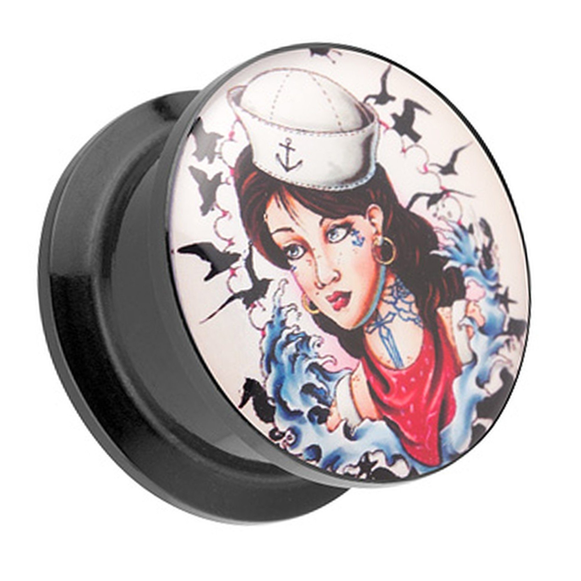 Taffstyle Plug Piercing Rockabilly Tattoo Matrosen günstig online kaufen
