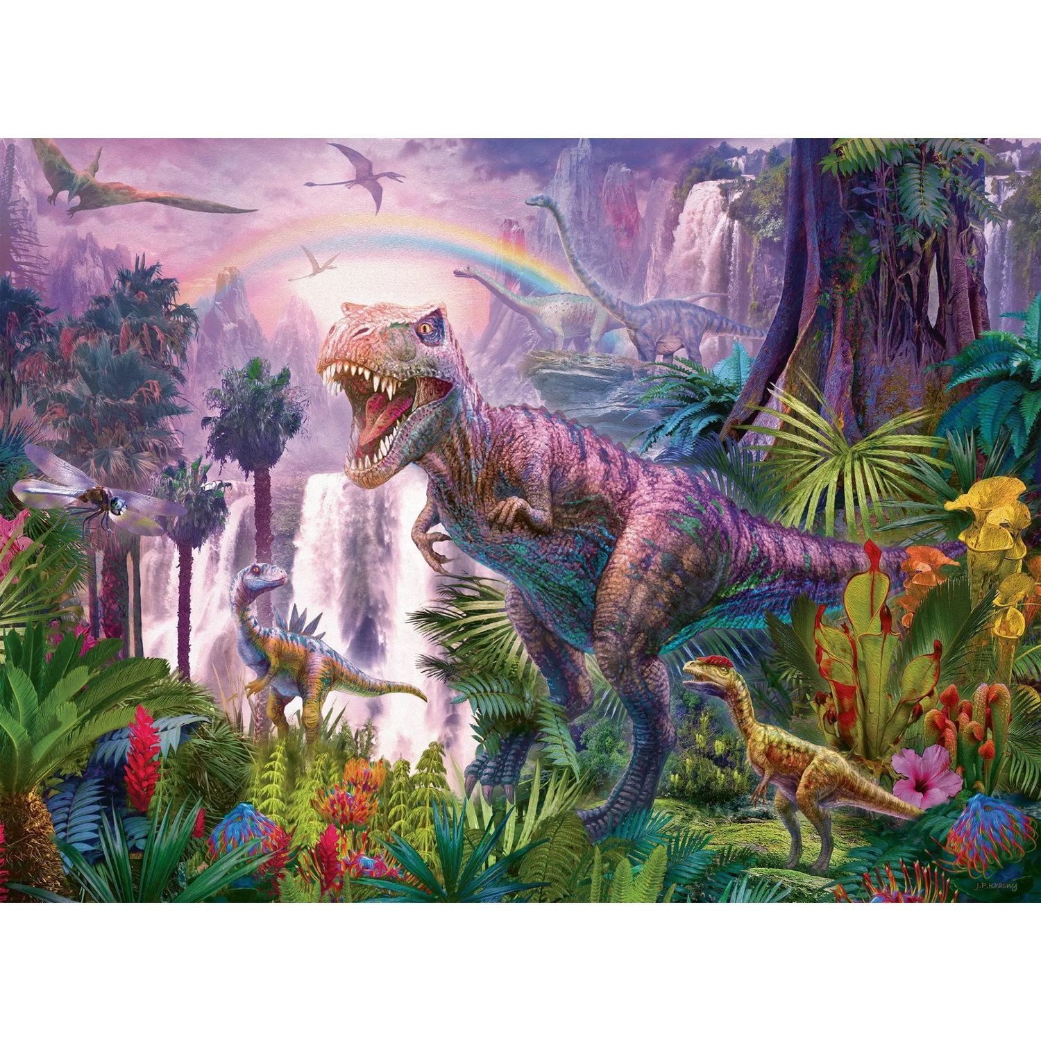 Ravensburger Puzzle Ravensburger Kinderpuzzle - 12892 Dinosaurierland - Dino-Puzzle für..., 200 Puzzleteile