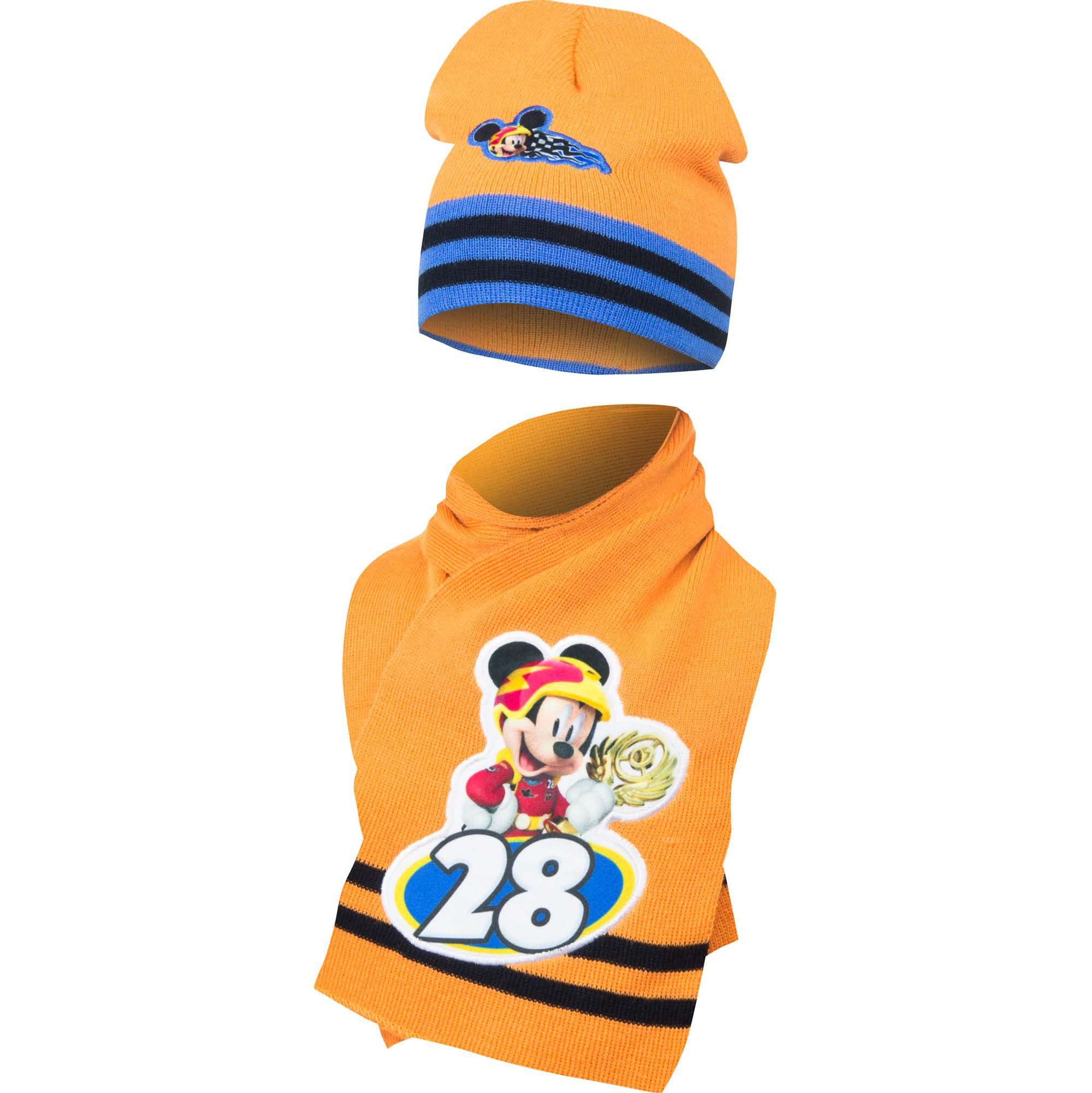 Disney Mickey Mouse Mütze & Schal Mütze und Schal Set Stylisches Winteraccessoire für Kinder