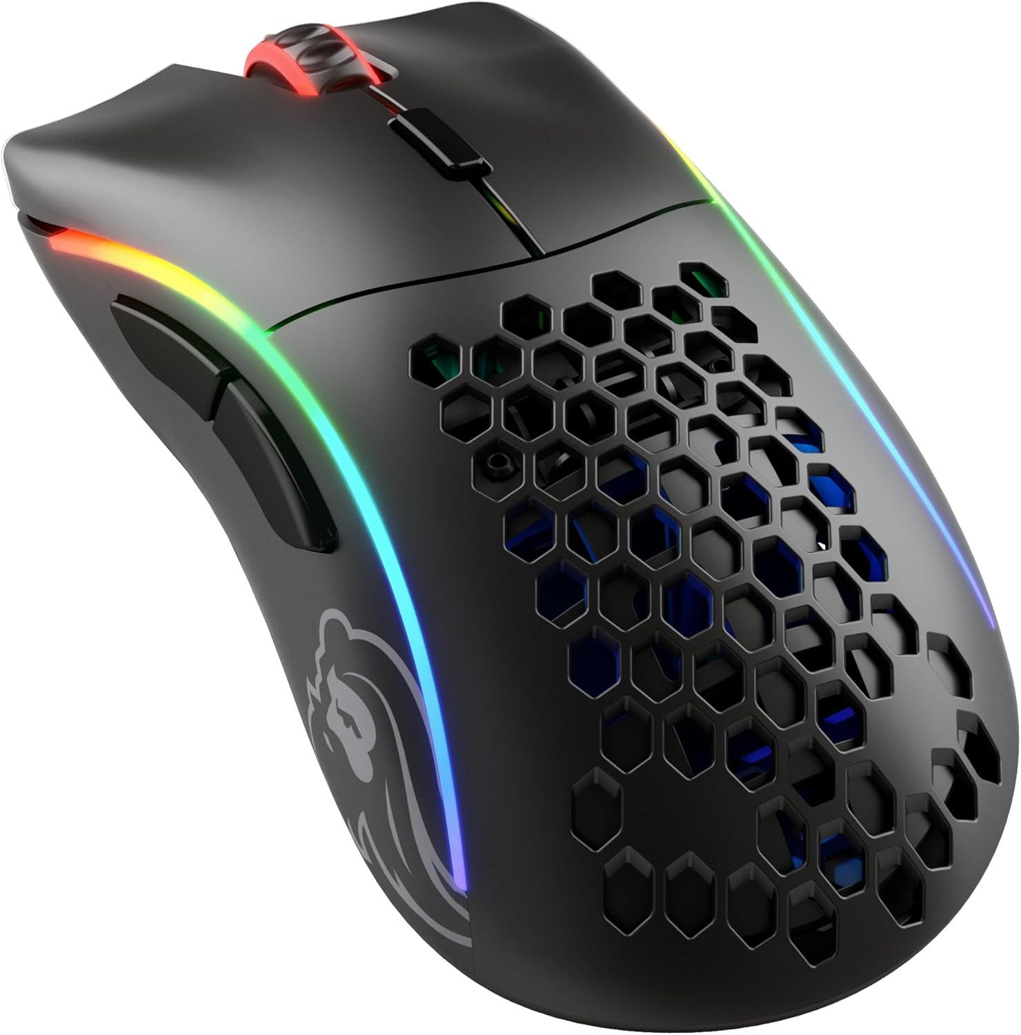 GLORIOUS Glorious Gaming Model D Wireless Gaming Maus Ultraleicht 69g Gaming-Maus (USB oder kabellos (2.40GHz), gelochte Oberfläche (Wabenstruktur)
