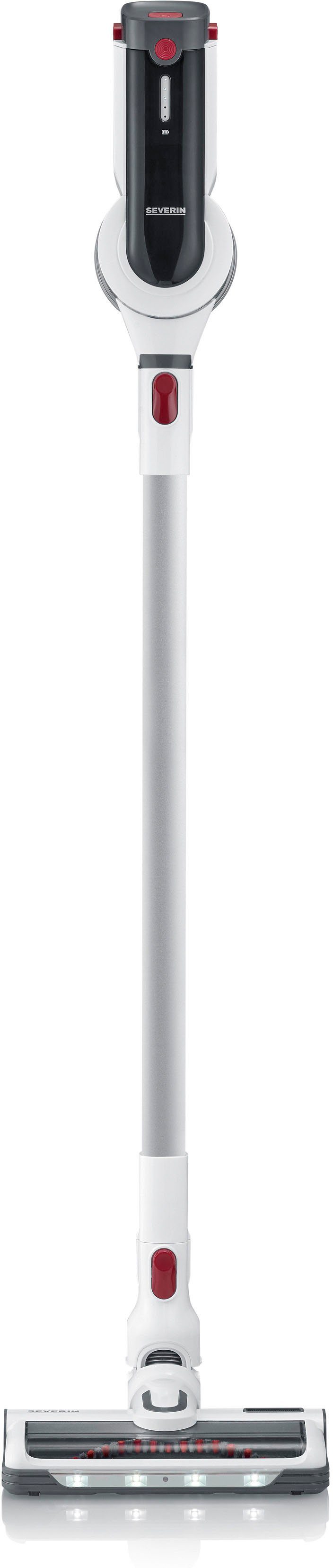Severin Akku-Stielstaubsauger HV 7166, 400 W, beutellos, kabellos, bis zu 60Min Akkulaufzeit, leichte Entfernung von Tierhaaren
