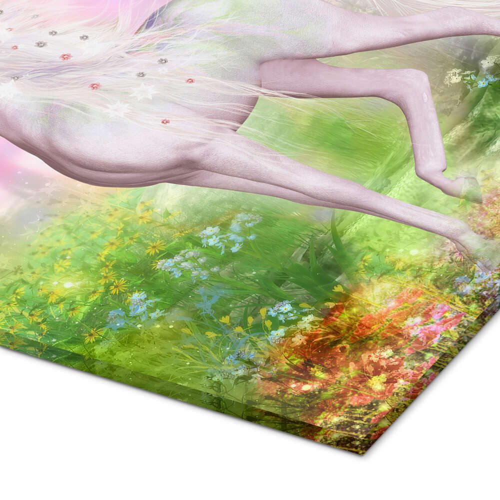 Posterlounge Wandbild Einhorn-Lächeln, Dolphins DreamDesign, erhältlich als Poster, Leinwandbild, Wandsticker oder Acrylglasbild