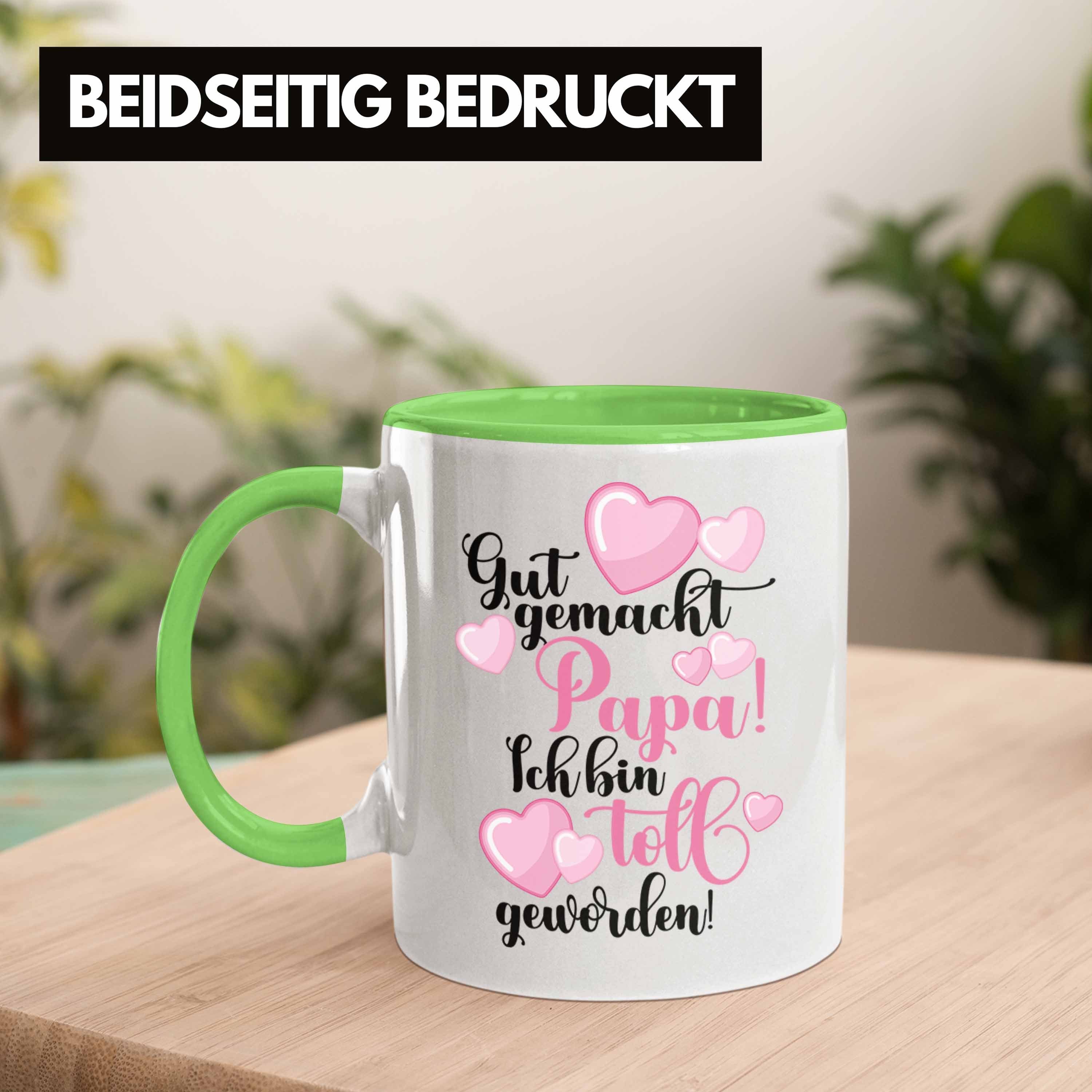 Geschenk Trendation Tochter - Grün Papa Lustige Tasse Tasse Geschenke von Vater Geschenkidee Tasse Trendation Vatertag