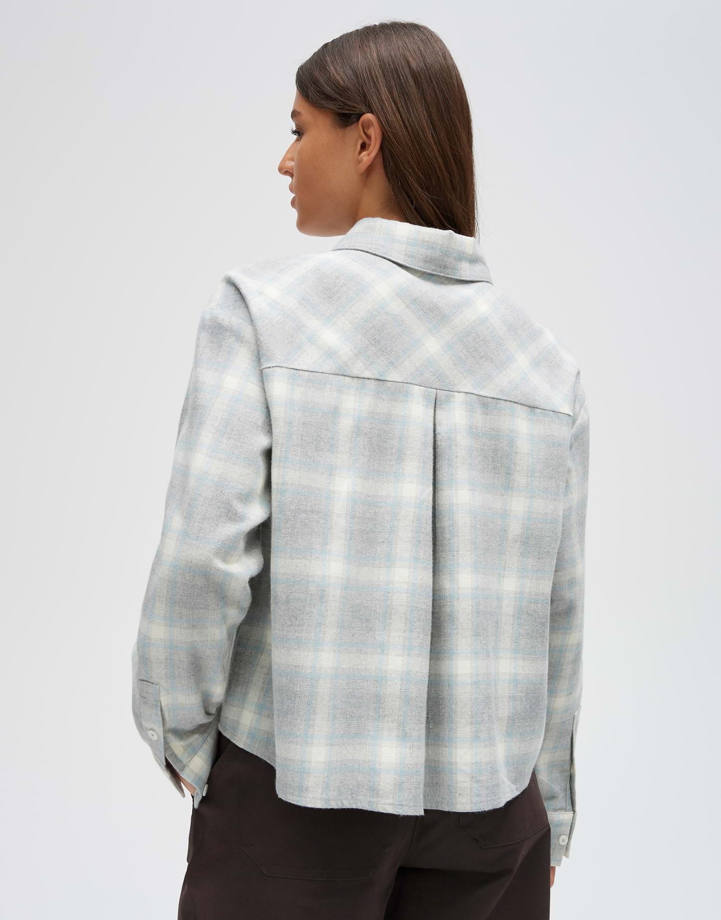 OPUS Hemdbluse Flakaro aus weichem Flanell Gerader Schnitt mit weichem Griff und Kellerfalte im Rücken – Bild 3 von 5