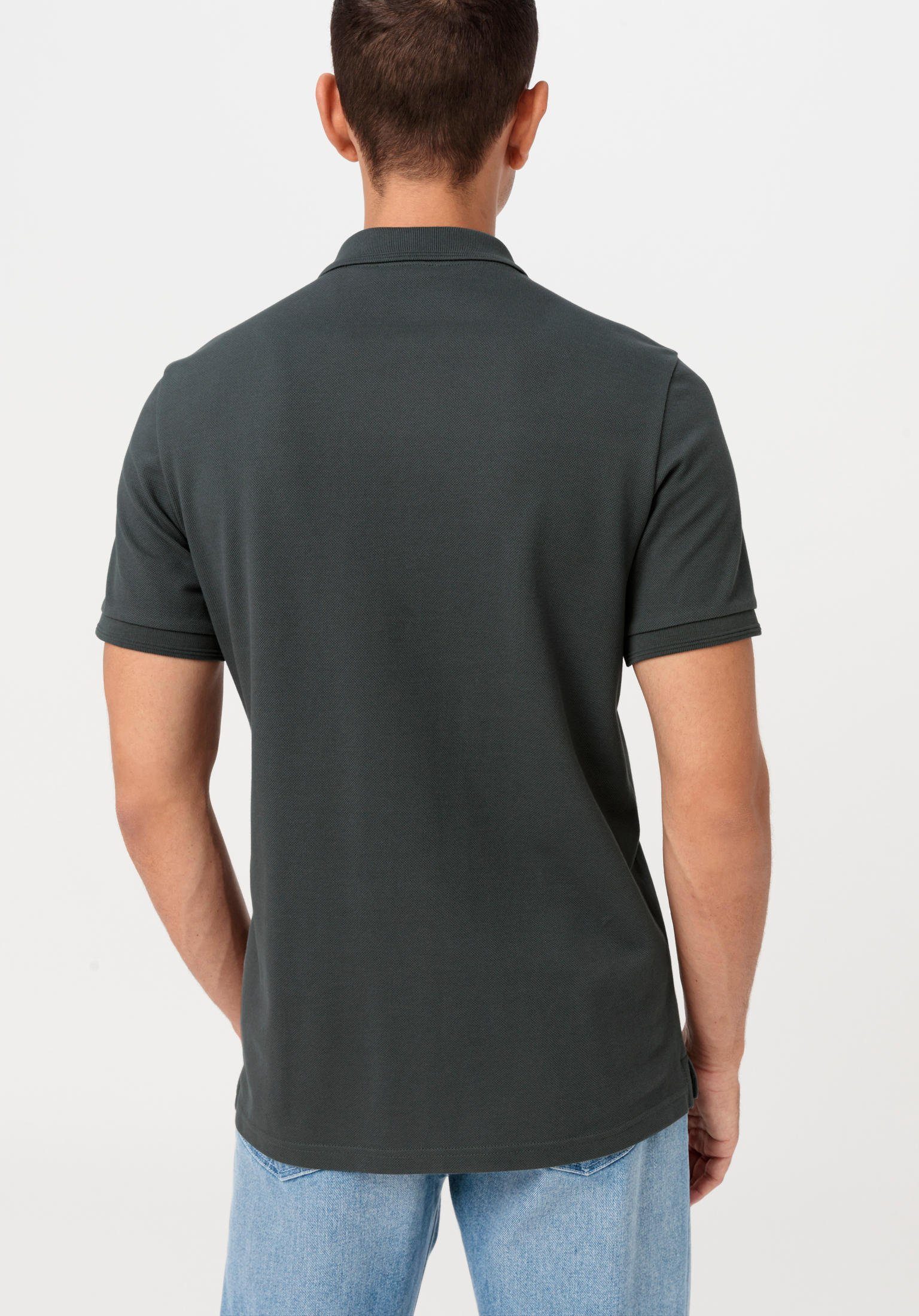T-Shirt Zwirnjersey dunkelgrün Hessnatur Bio-Baumwolle aus reiner