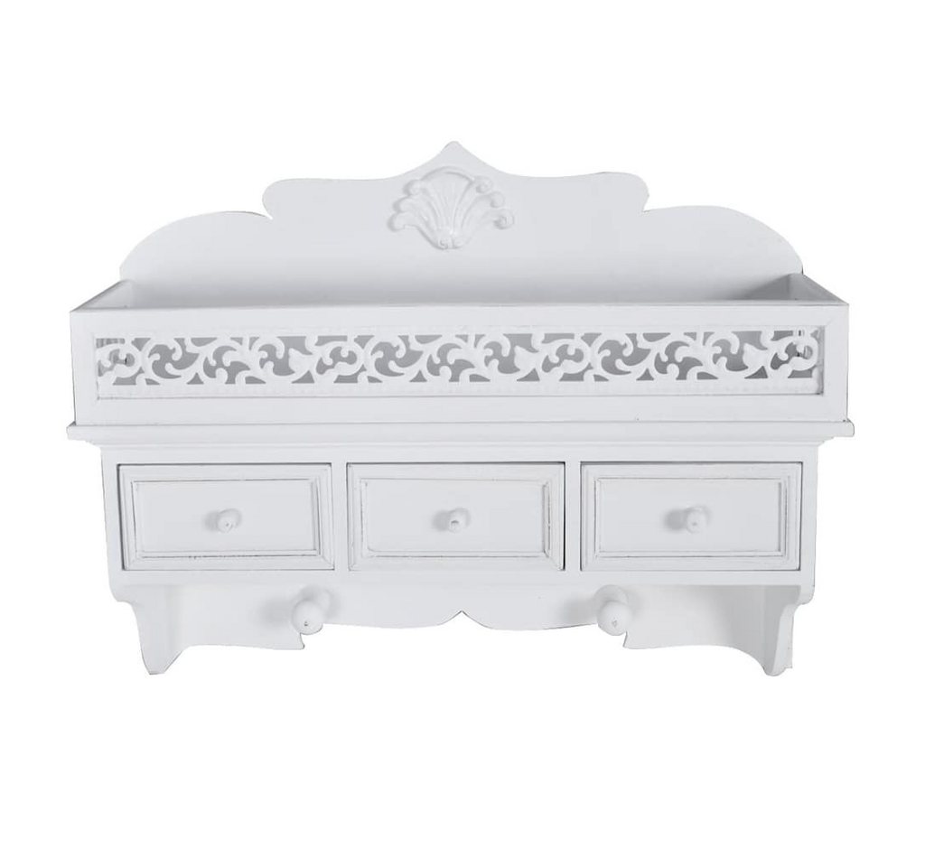 vidaXL Regal Wandgarderobe mit 3 Schubladen 2 Kleiderhaken