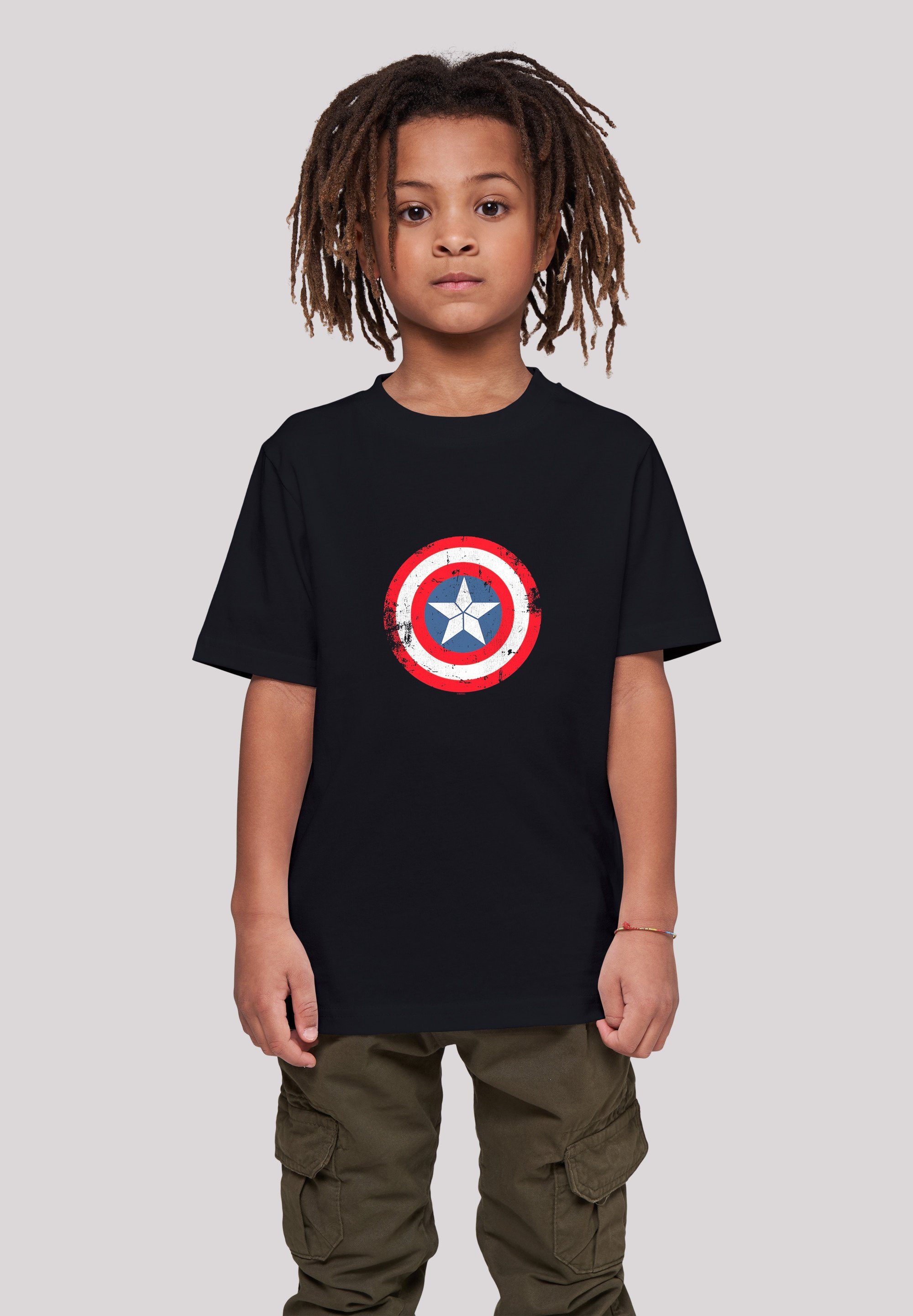 Print T-Shirt Captain Schild Kinder,Premium Merch,Jungen,Mädchen,Logo Unisex Marvel America Civil F4NT4STIC War