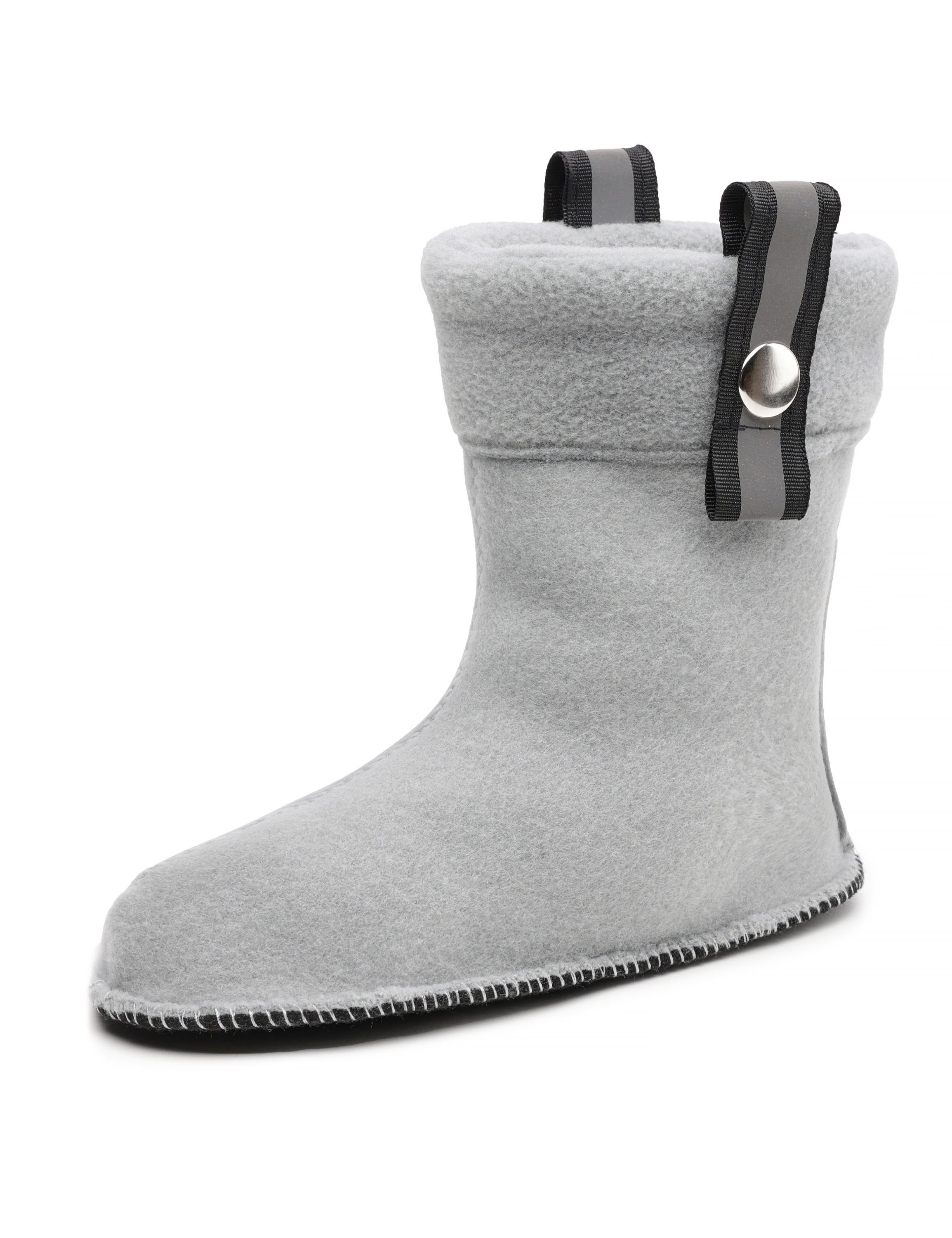 Ladeheid Schaftformer Kinder Gummistiefel Stiefelsocken Wärmende Socken für Regenstiefel Grau