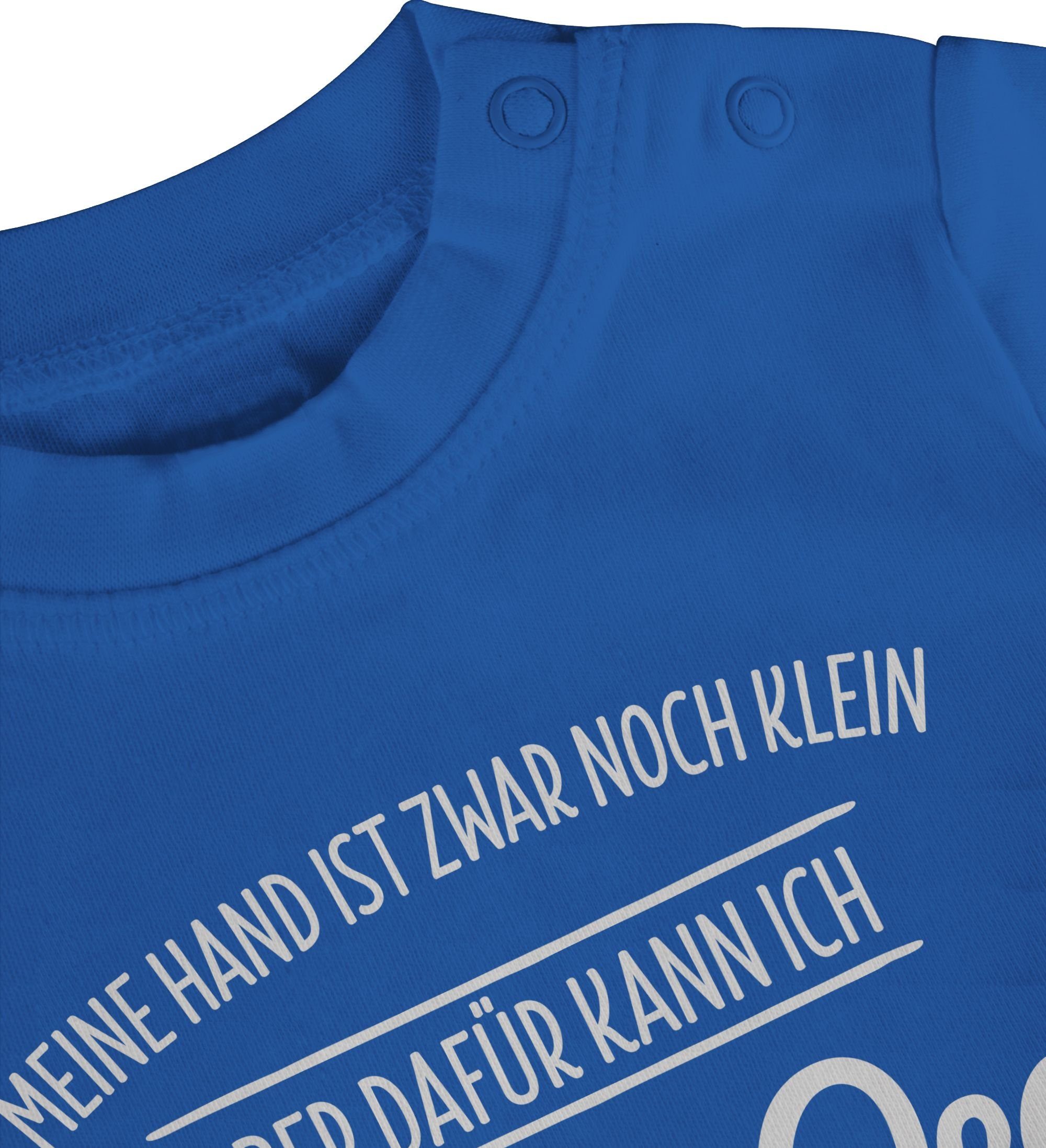 Finger und Oma Shirtracer Royalblau den Baby wickeln T-Shirt Sprüche Großeltern Opa 2 um