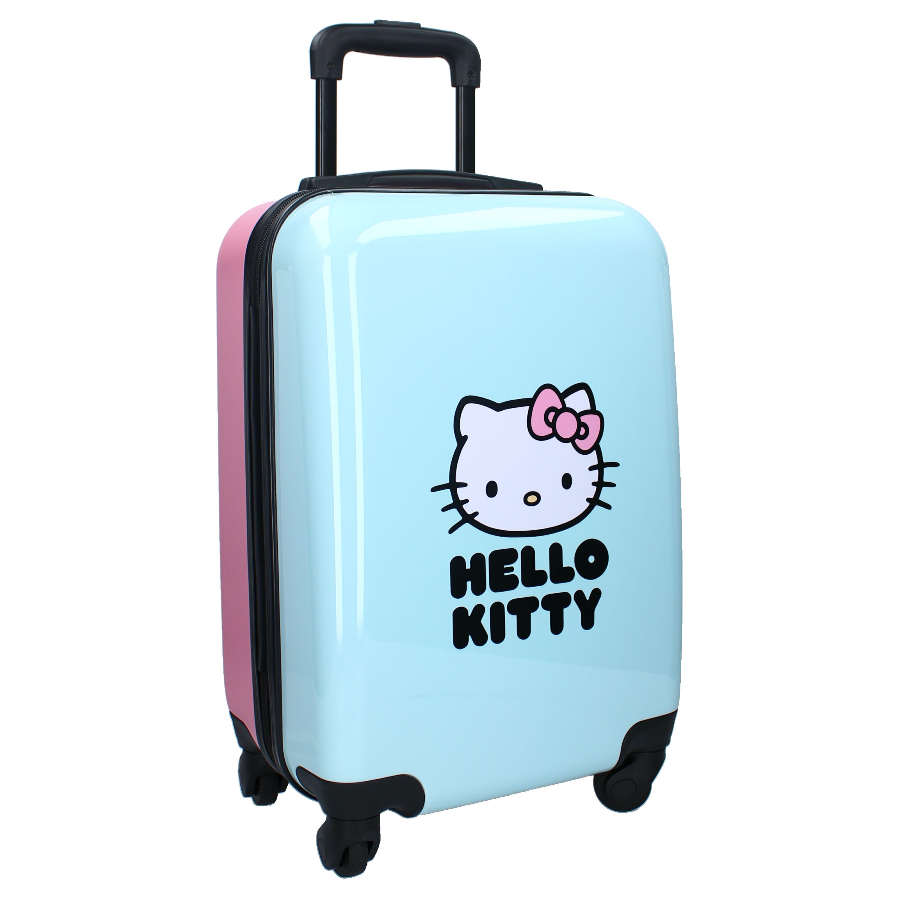 Hello Kitty Trolley Hello Kitty 2 tlg. Set Trolley Koffer Reisekoffer Alu Trinkflasche, 4 Rollen