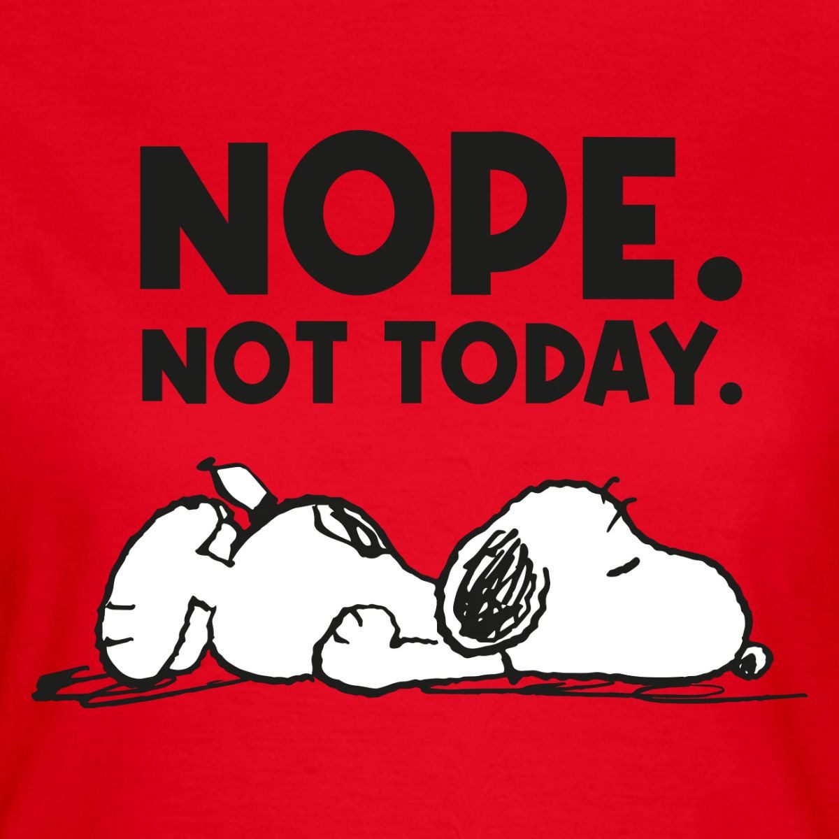 Spreadshirt T-Shirt Peanuts Snoopy Nope Not Today Bürohumor Frauen T-Shirt (1-tlg) Slim Fit, fällt klein aus