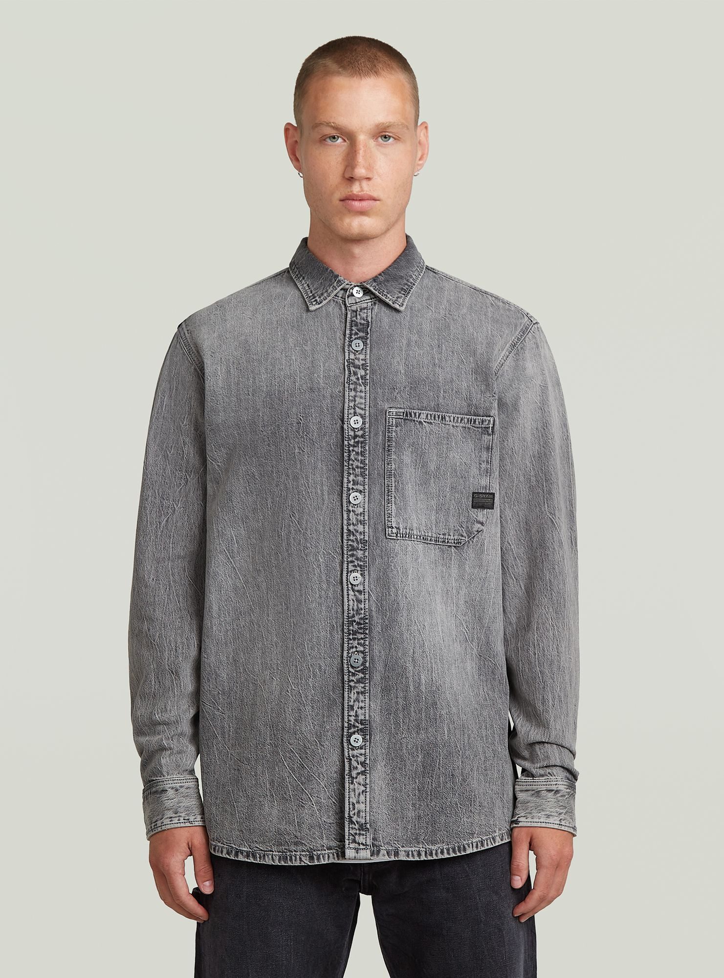 Langarmshirt Regular 1-Pocket Shirt