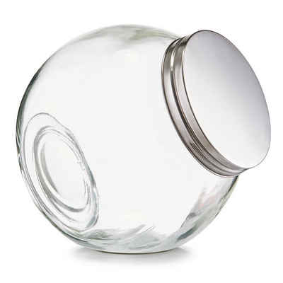 Zeller Present Vorratsglas »Vorratsglas "Candy«, Glas/Edelstahl 410, 1200 ml, Glas/Edelstahl 410, transparent, 15 x 10,5 x 15 cm