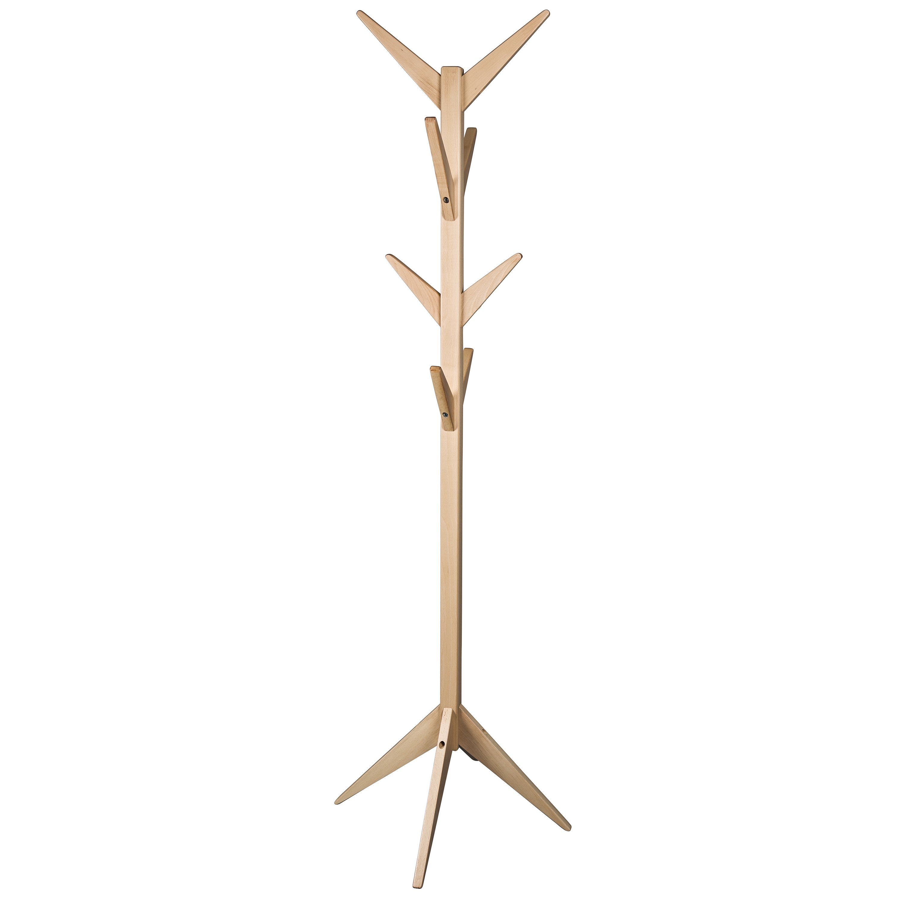 fornera Garderobenständer f32, aus massiven Buchenholz, 178 cm hoch