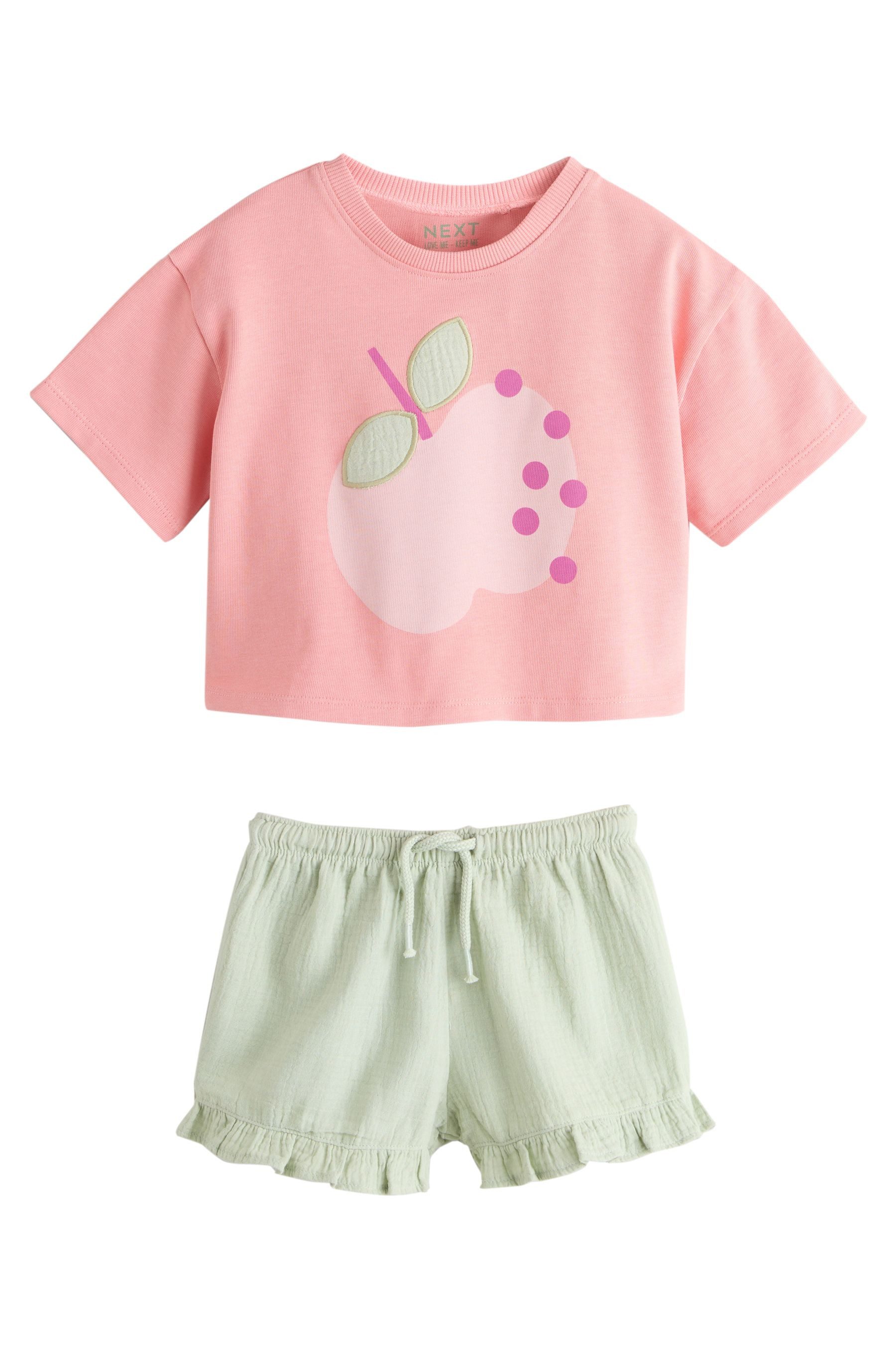 Next T-Shirt & Shorts Kurzärmeliges T-Shirt und Shorts im Set (2-tlg)