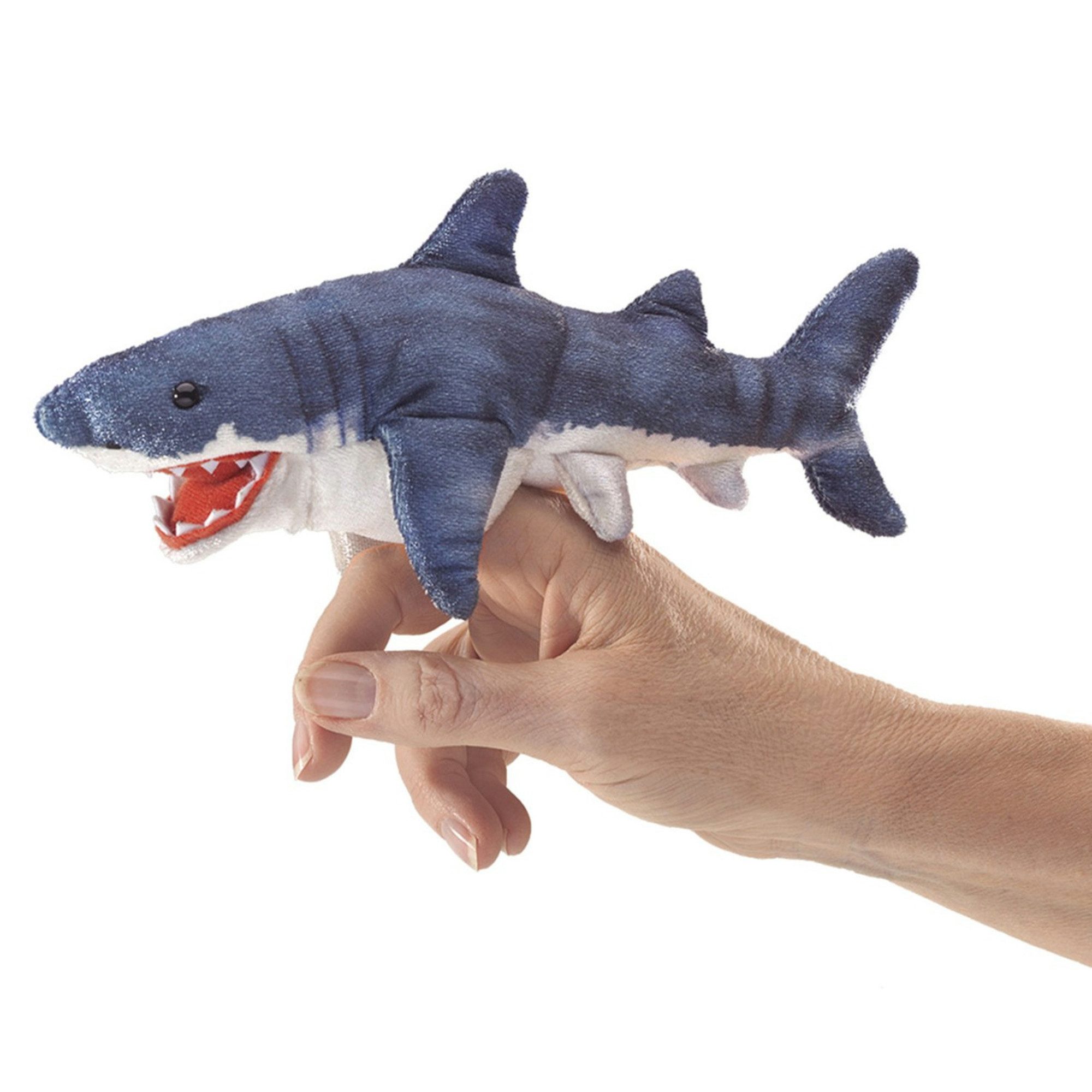 Folkmanis Handpuppen Fingerpuppe Folkmanis Fingerpuppe Mini Hai / Mini Shark 2777 (Packung)