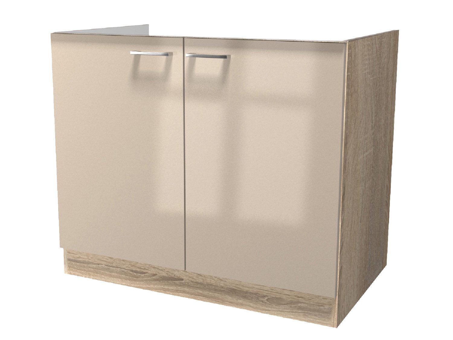 Flex-Well Spülenunterschrank Spülenunterschrank ohne AP - 100 cm - Kaschmir Sonoma Eiche – Neapel