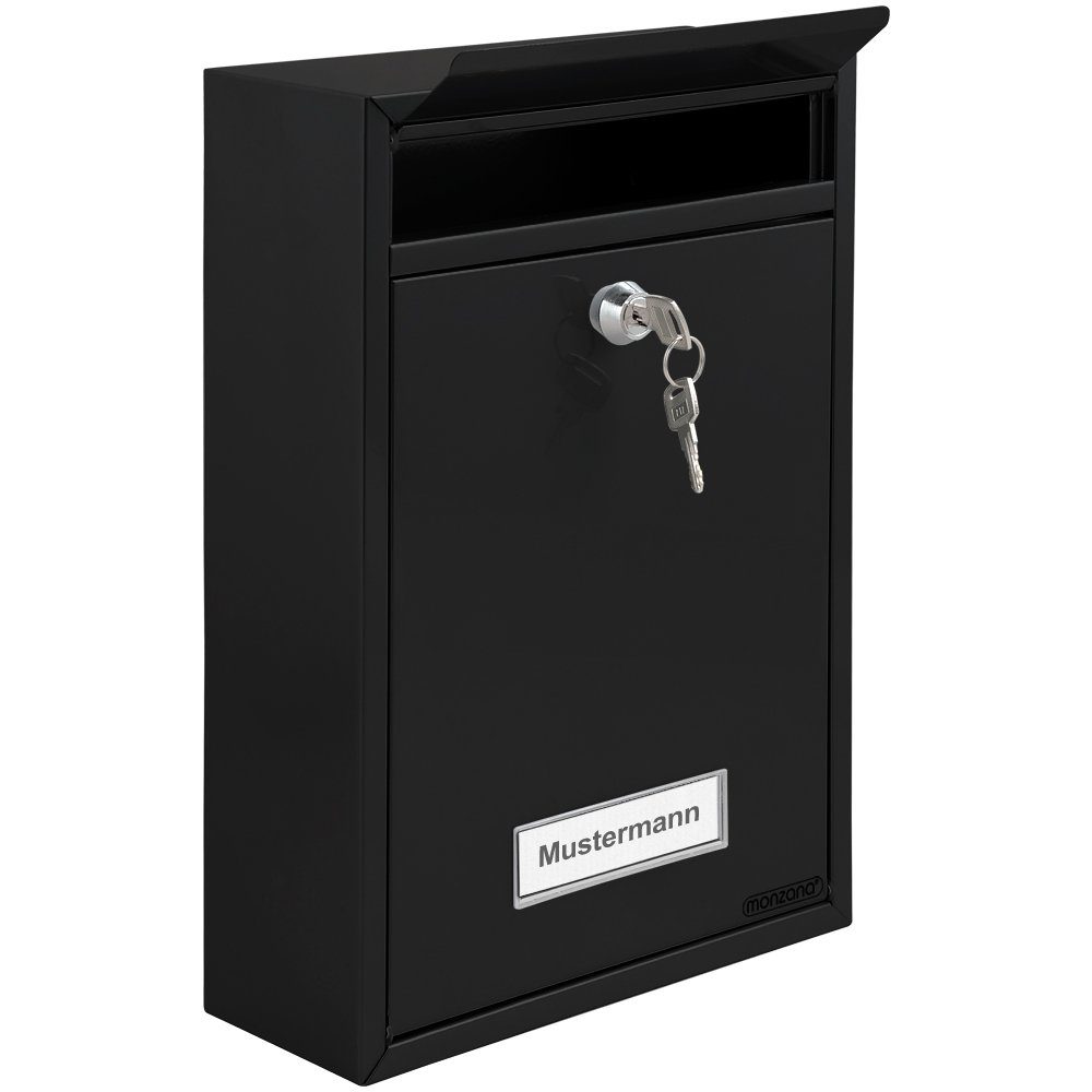 Deuba Briefkasten, Namensschild abschließbar Schlüssel Silber Mailbox silber Briefkastenanlage inkl. 6x Stahl x 6 Postkasten 2