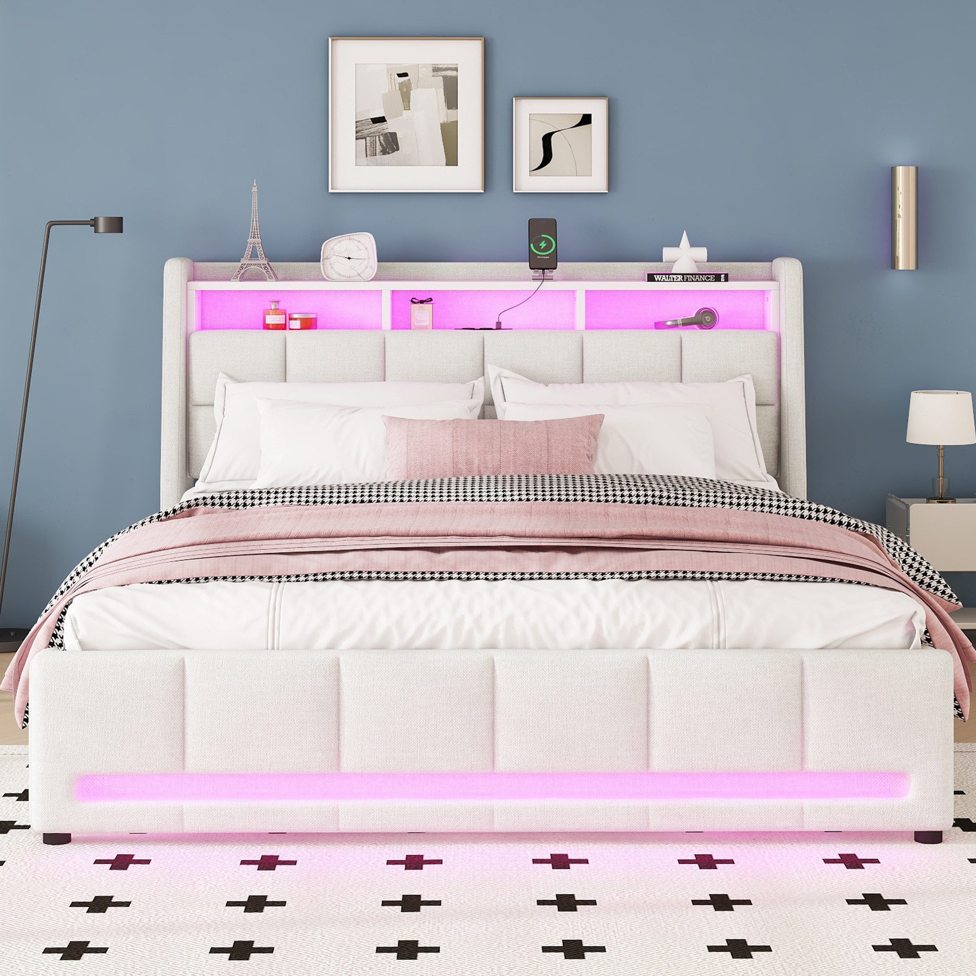 REDOM Polsterbett Funktionsbett Doppelbett Gästebett Stauraumbett günstig online kaufen