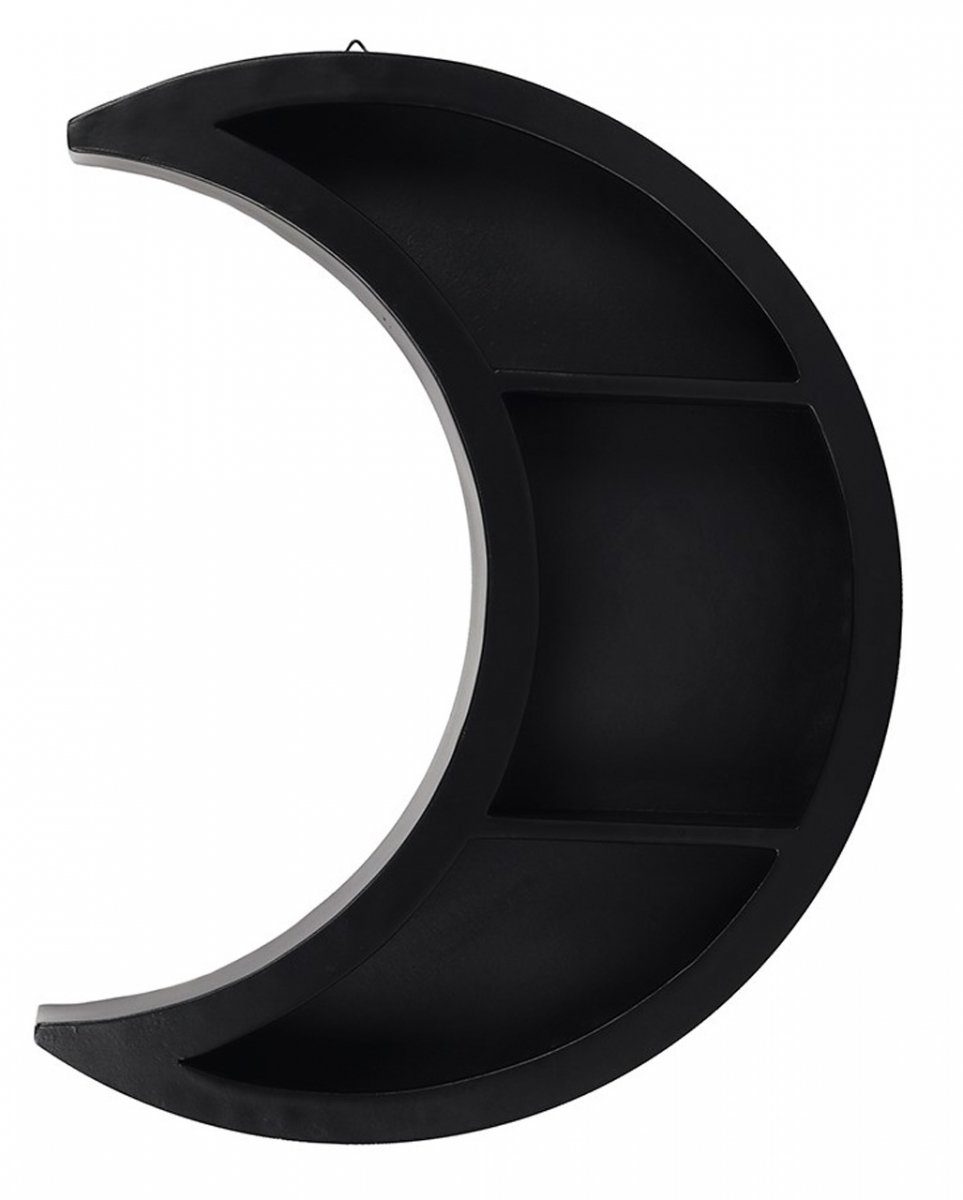 Horror-Shop Dekofigur Schwarzer Halbmond als Gothic Wandregal 42cm