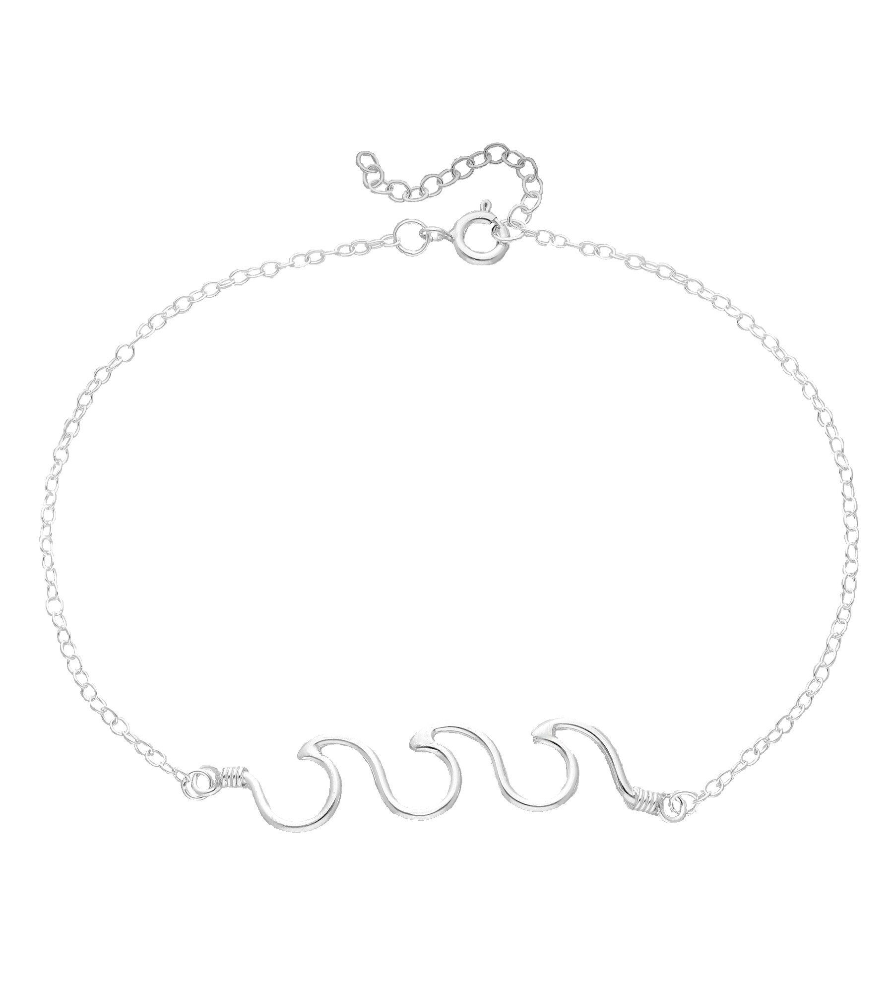 Westernlifestyle Fußkette Браслет Welle Wave aus 925er Sterling Silber
