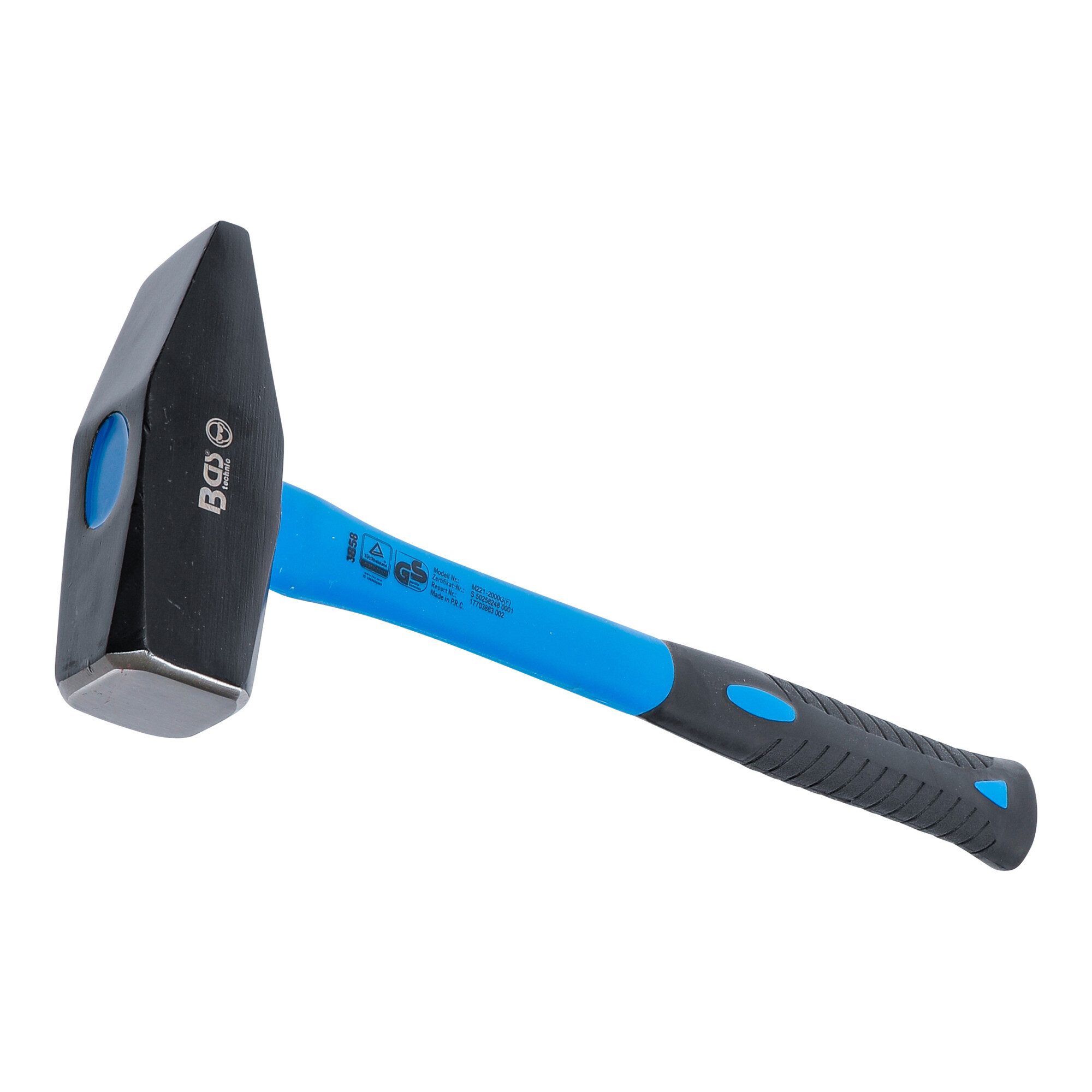 BGS technic Hammer BGS Schlosserhammer 3858, Fiberglasstiel, DIN 1041, 2000 g