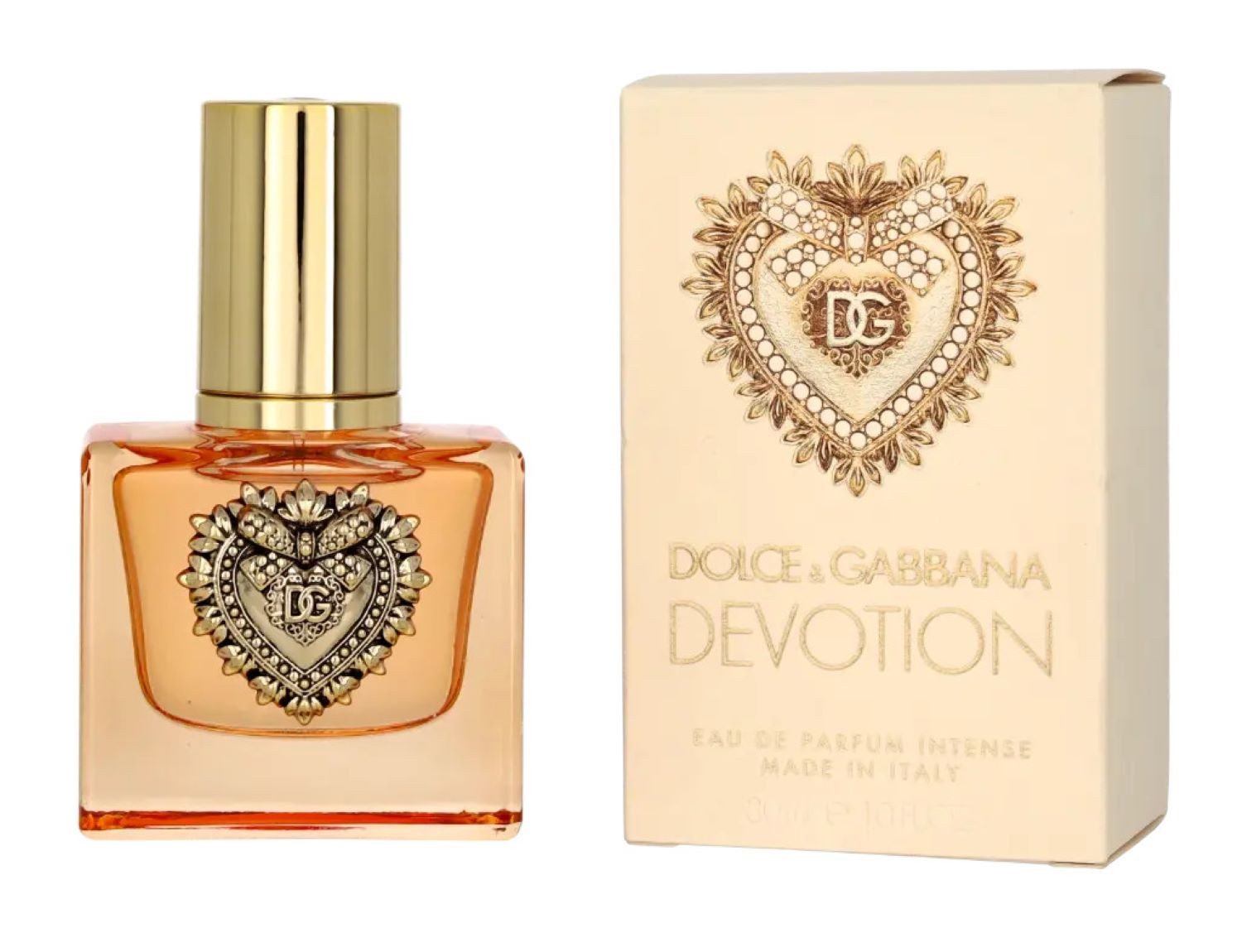 DOLCE & GABBANA Eau de Parfum Devotion Intense, luxuriöser Glasflakon mit ikonischem Herz-Symbol