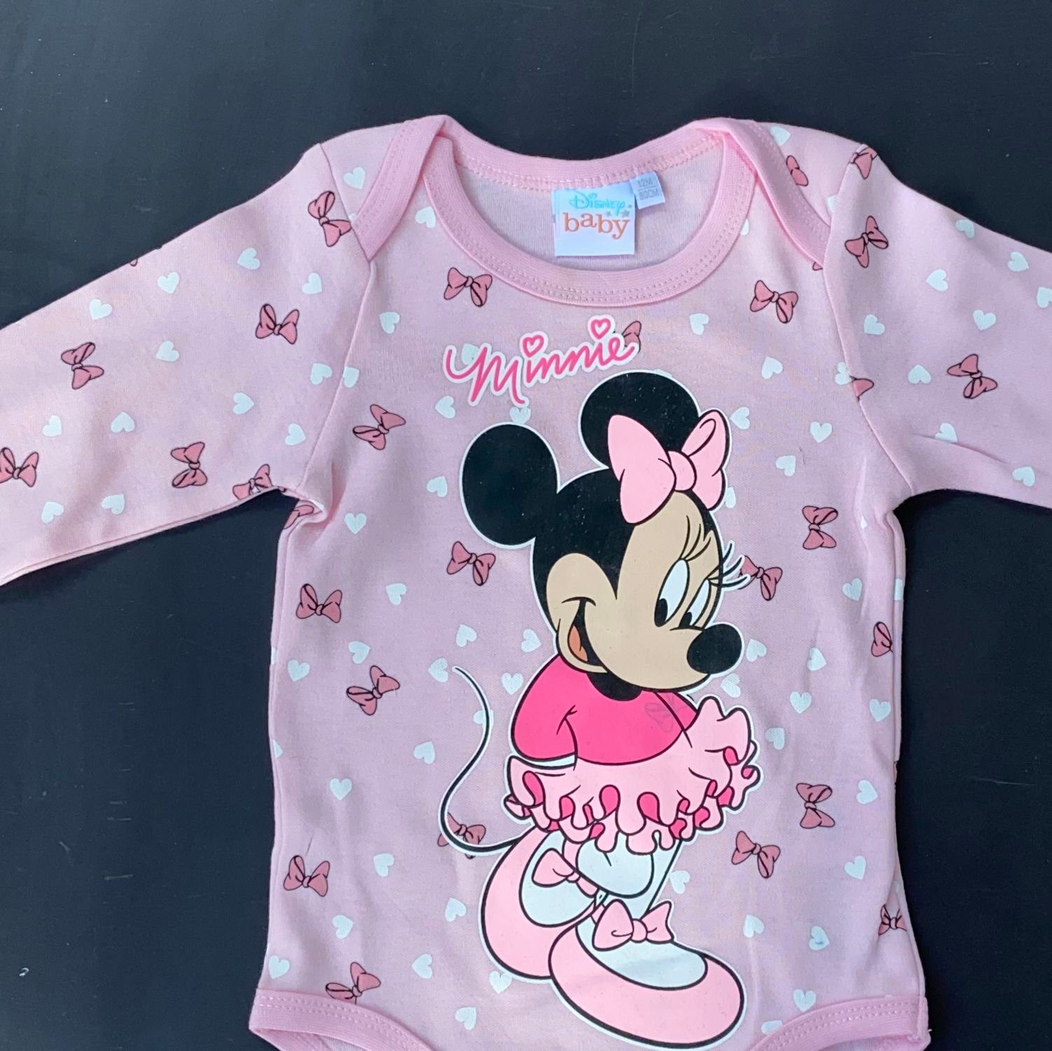 Disney Minnie Mouse Baby Body Bodydress Baumwolle Kinder Mädchen 